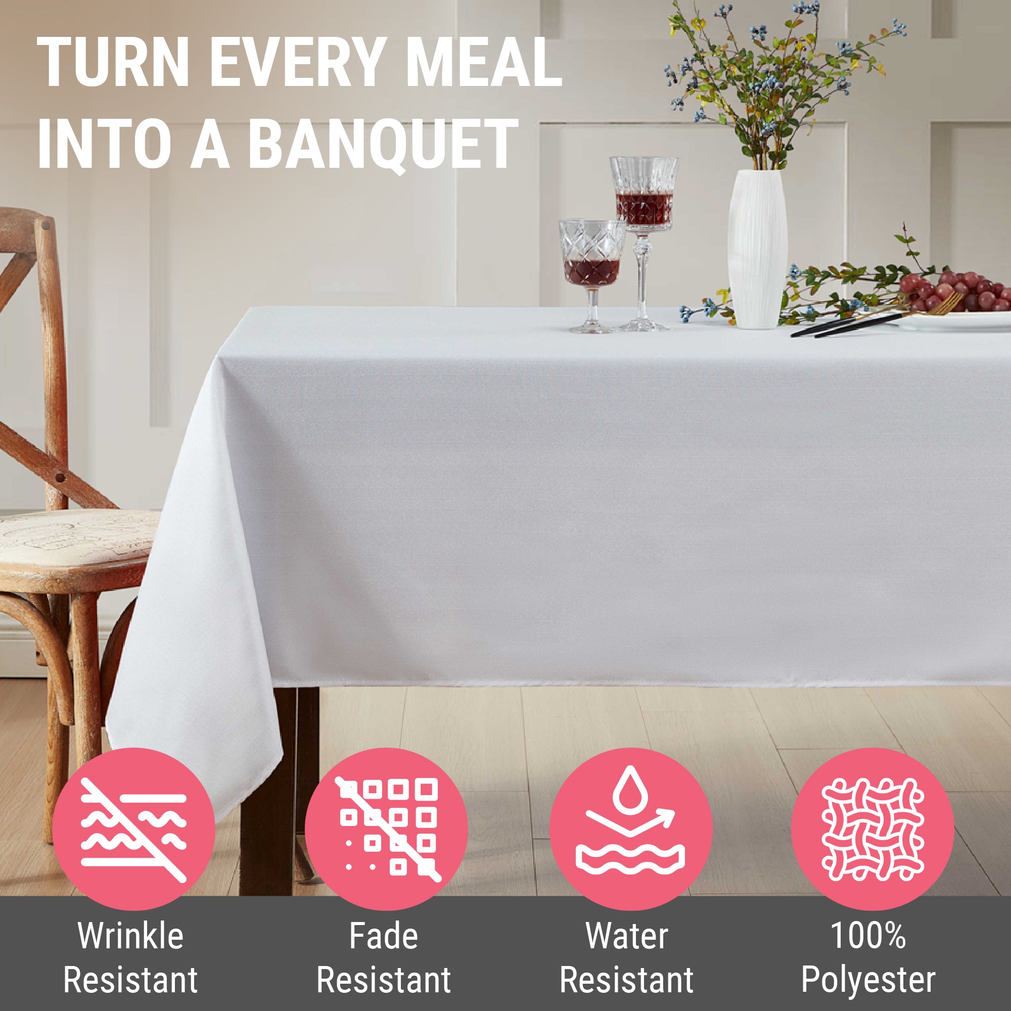 Lincoln Striped Tablecloth