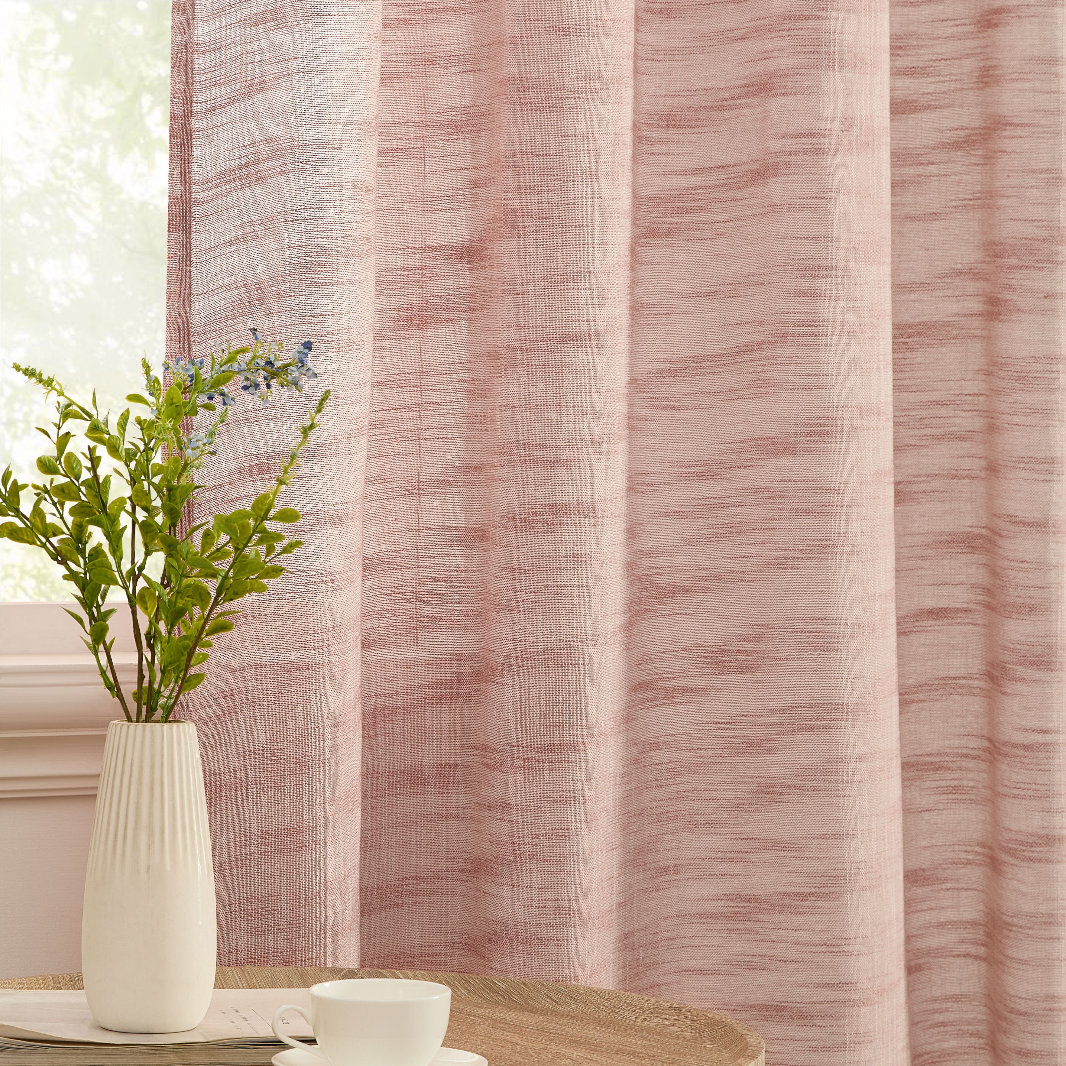 Madison Faux Linen Sheer Grommet Curtain Panels