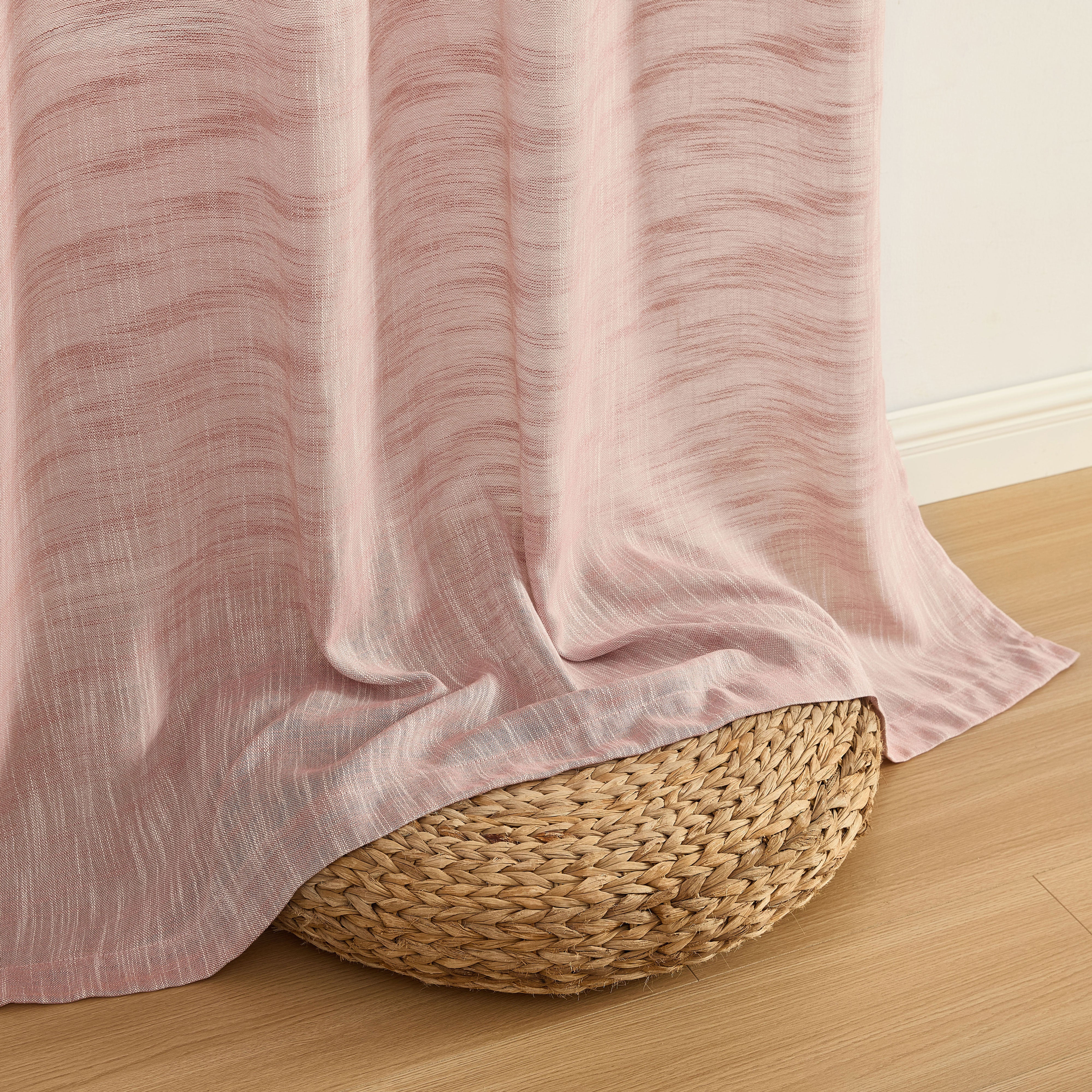 Madison Faux Linen Sheer Grommet Curtain Panels