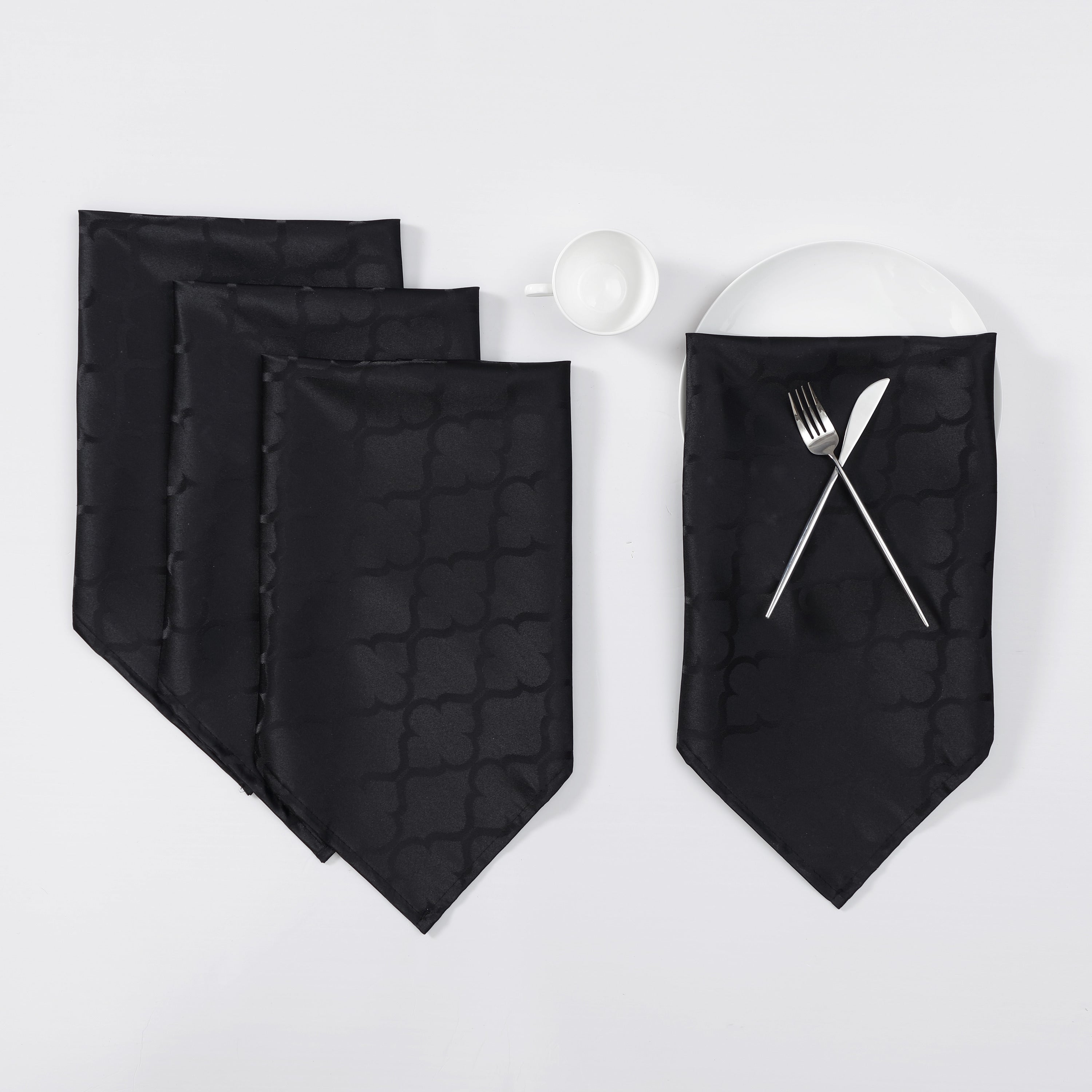 Modena Lattice Geometric Fabric Napkins - 4 Pack