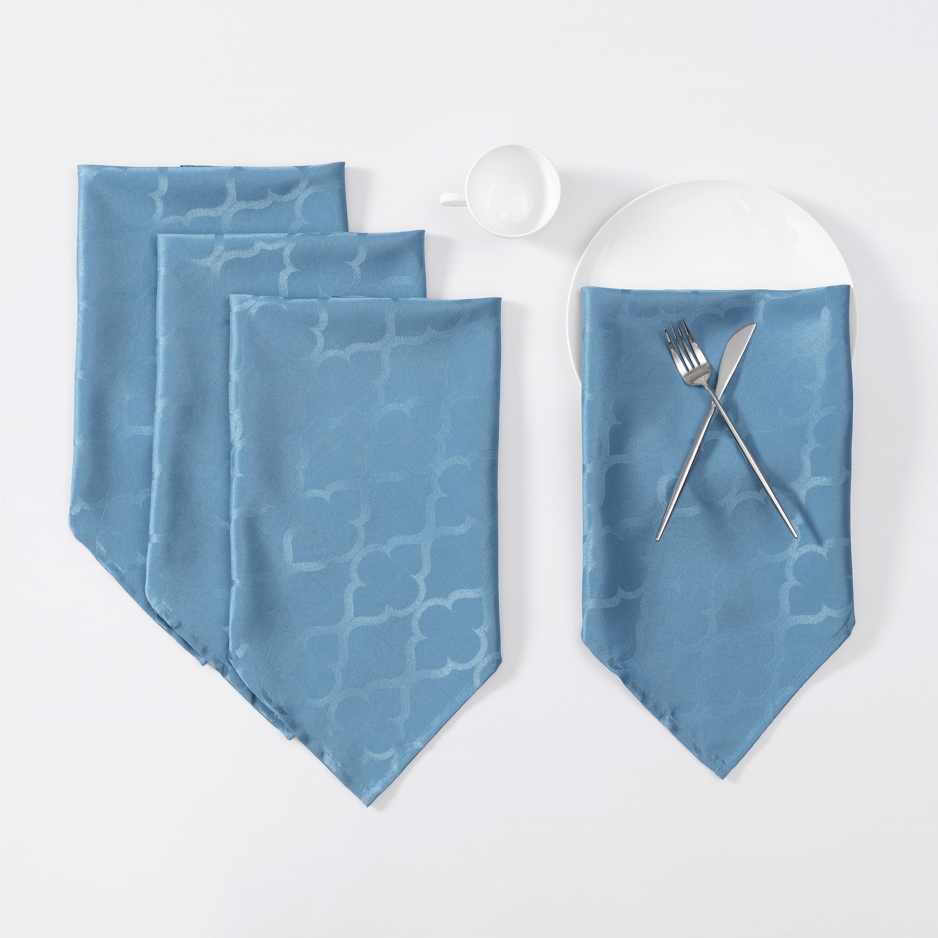 Modena Lattice Geometric Fabric Napkins - 4 Pack
