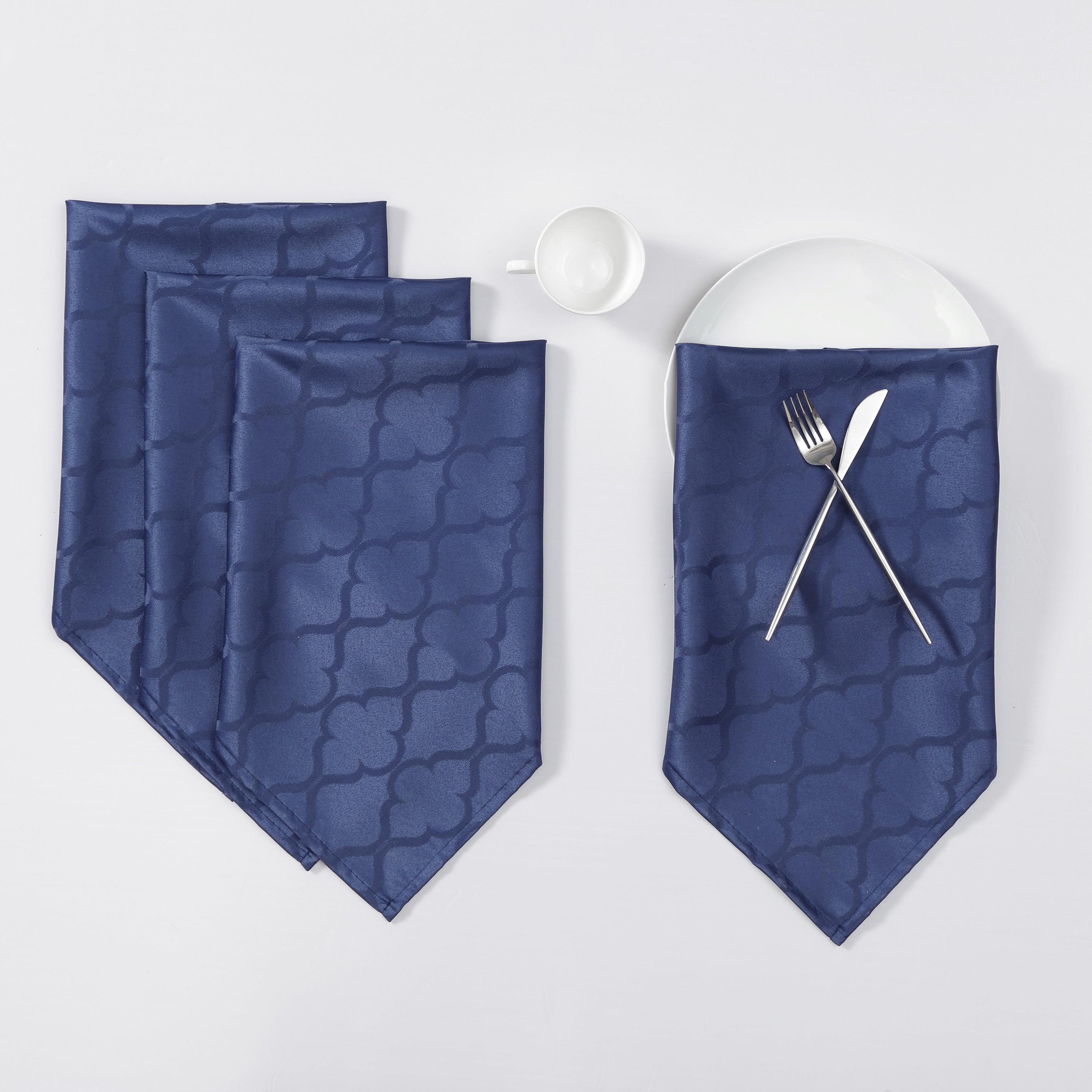 Modena Lattice Geometric Fabric Napkins - 4 Pack