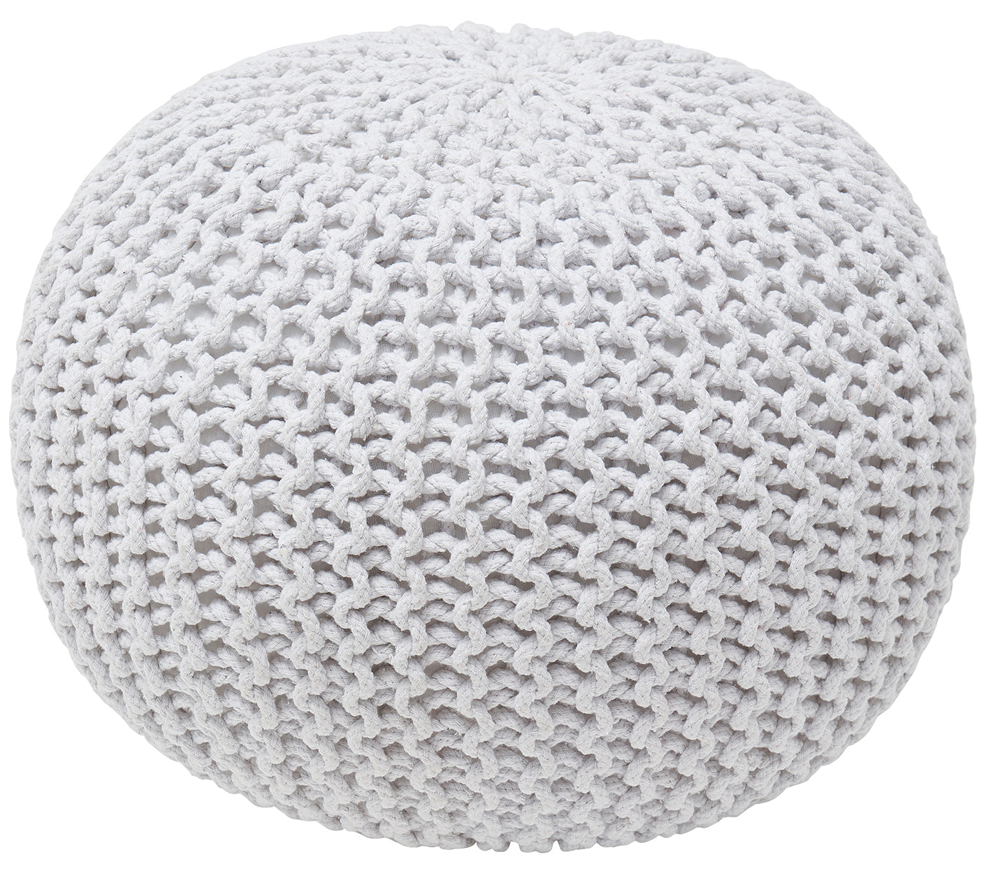 Cotton Classic Braid Pouf Ottoman