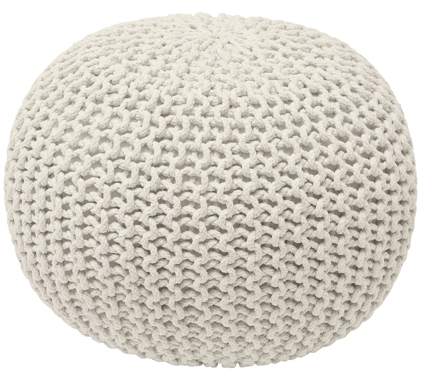 Cotton Classic Braid Pouf Ottoman