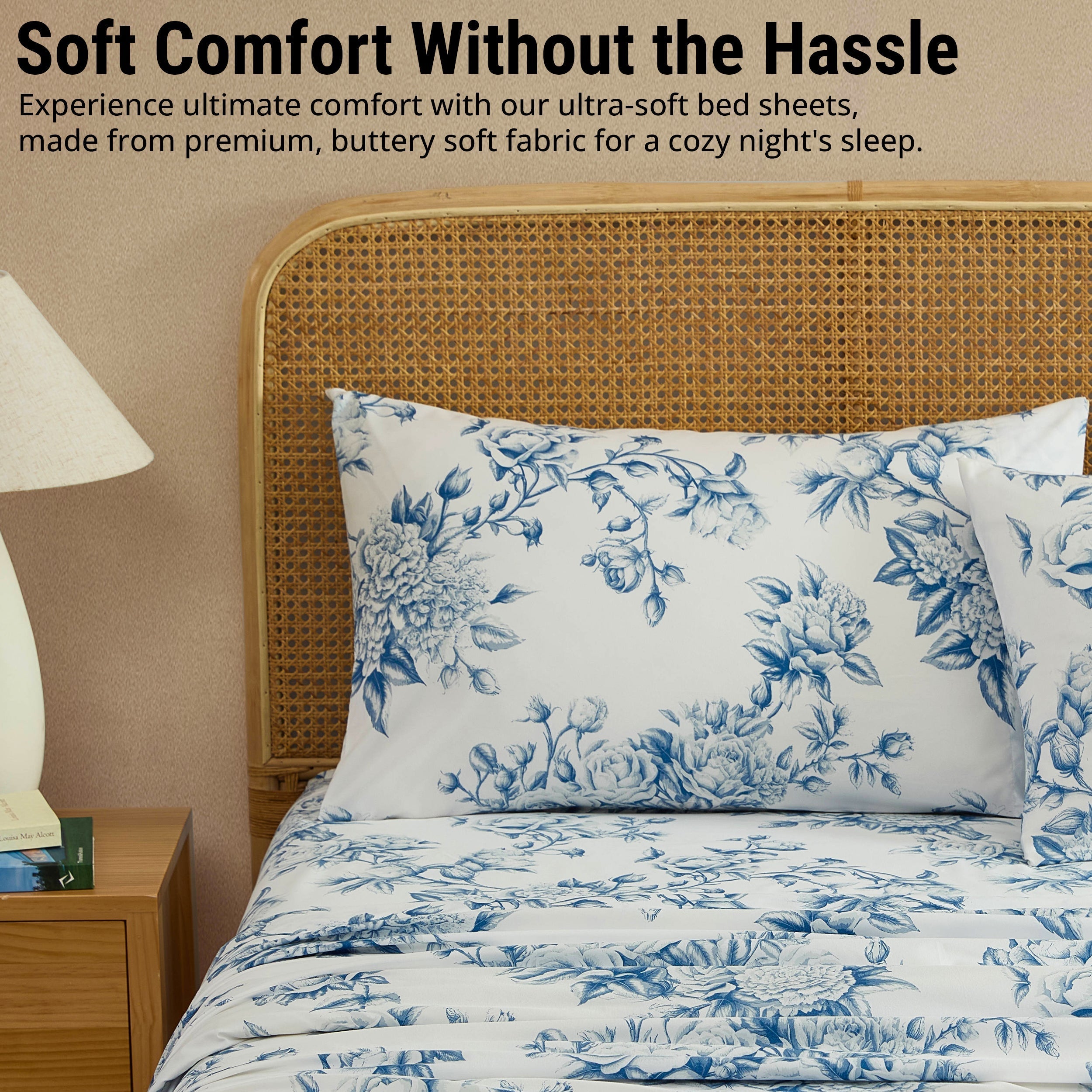 Rose Toile Floral Bed Sheets