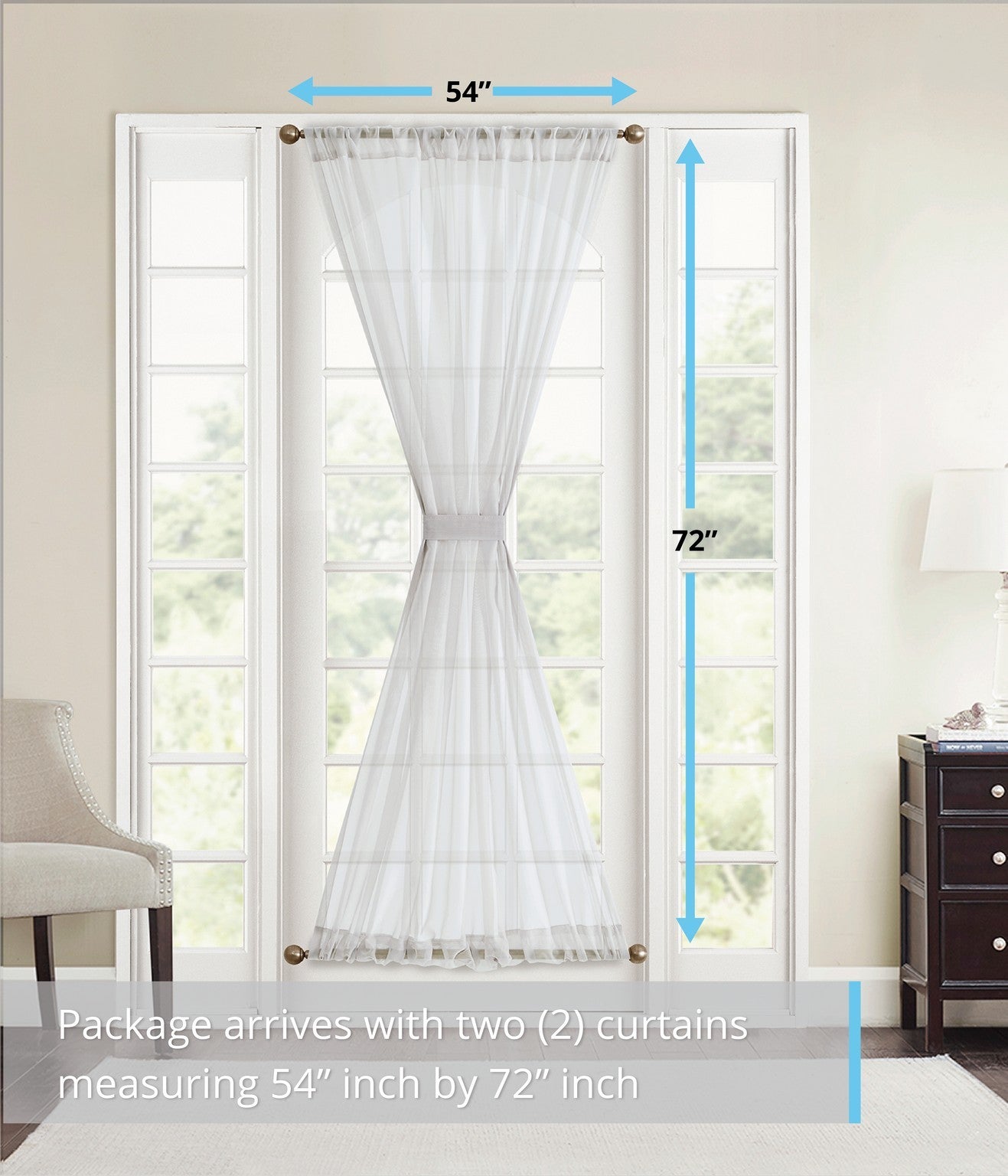 Sheer French Door Curtains