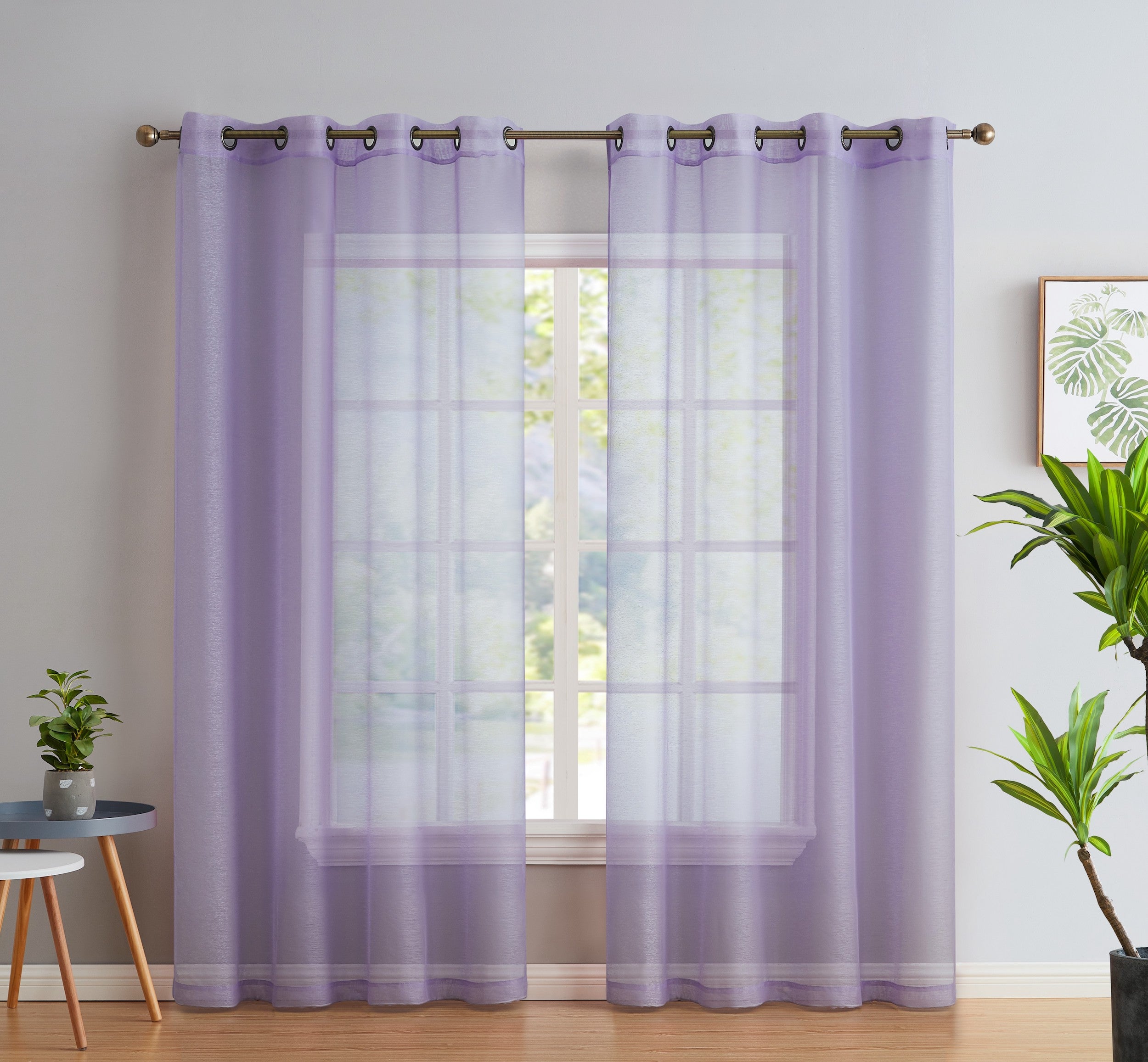 Victoria Semi-Sheer Grommet Curtain Panels