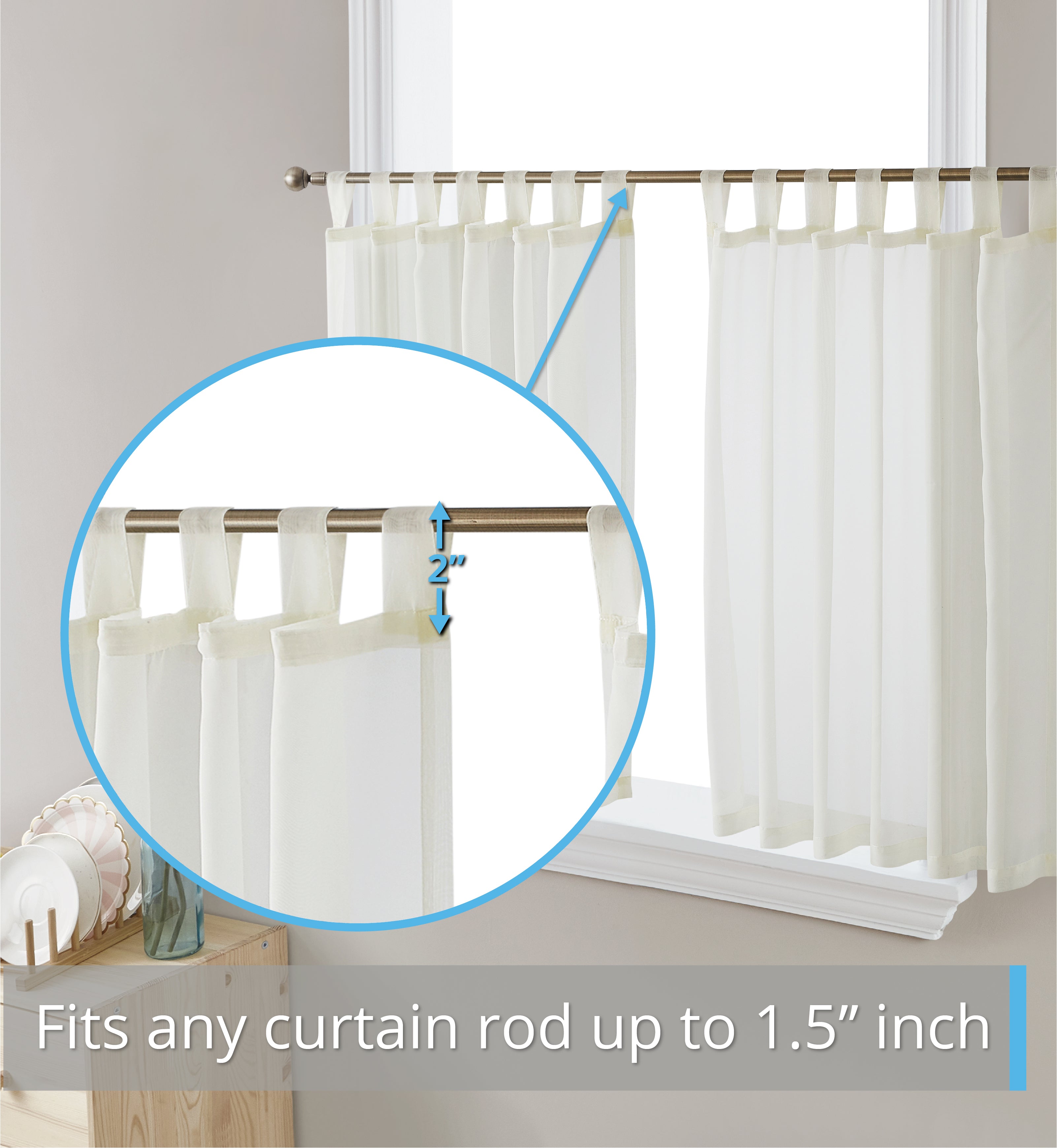 Sheer Voile Tab Top Tiers