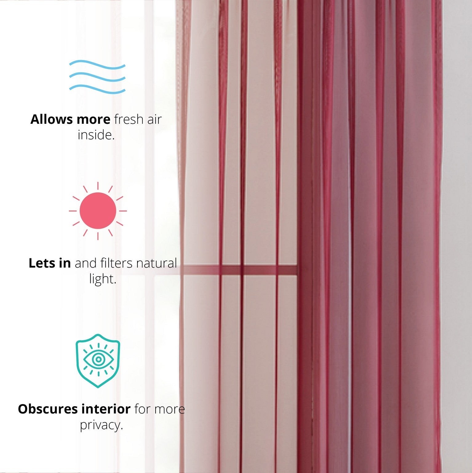 Lucento Sheer Voile Rod Pocket Curtain Panels - Set of 4