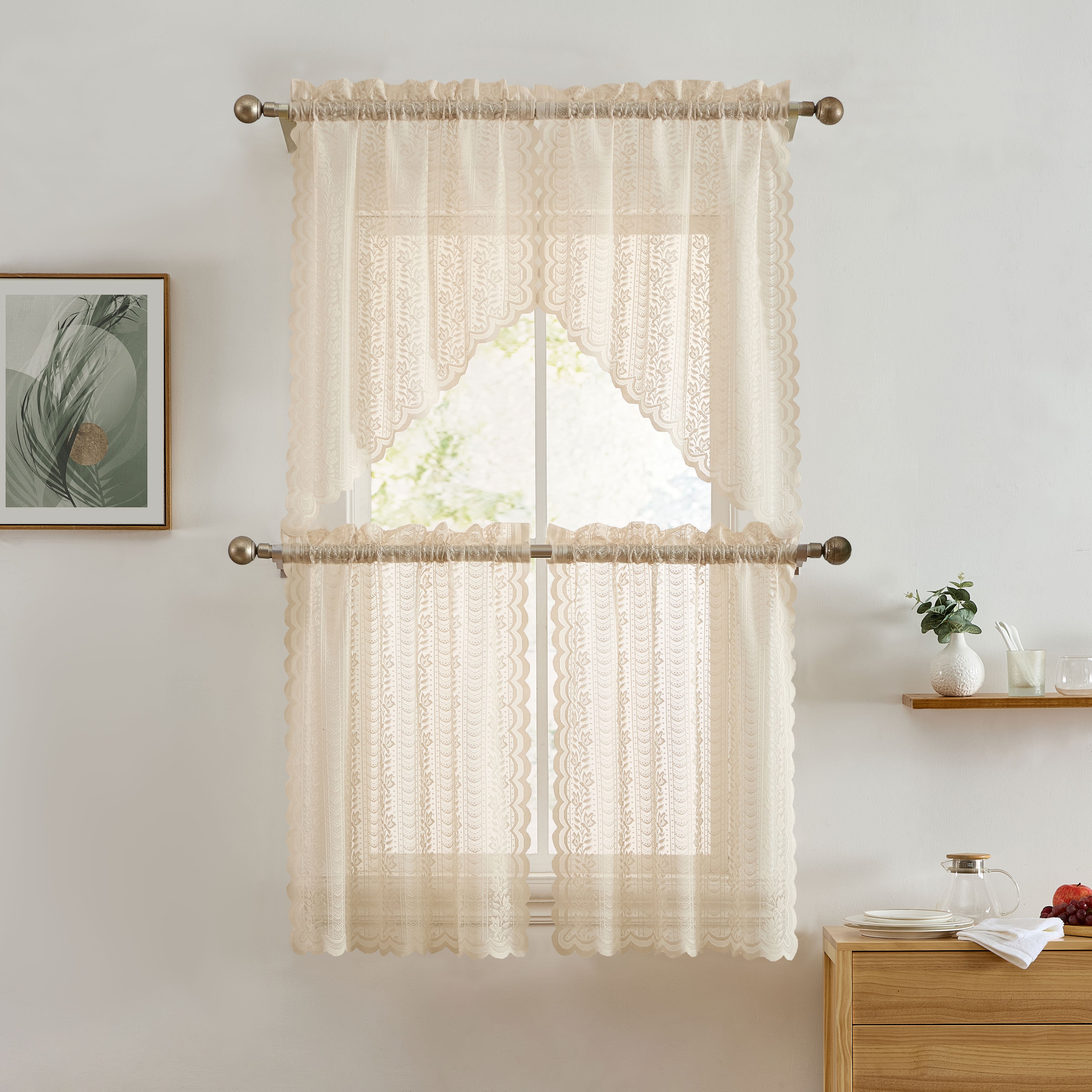 Sophia Floral Rod Pocket Valance