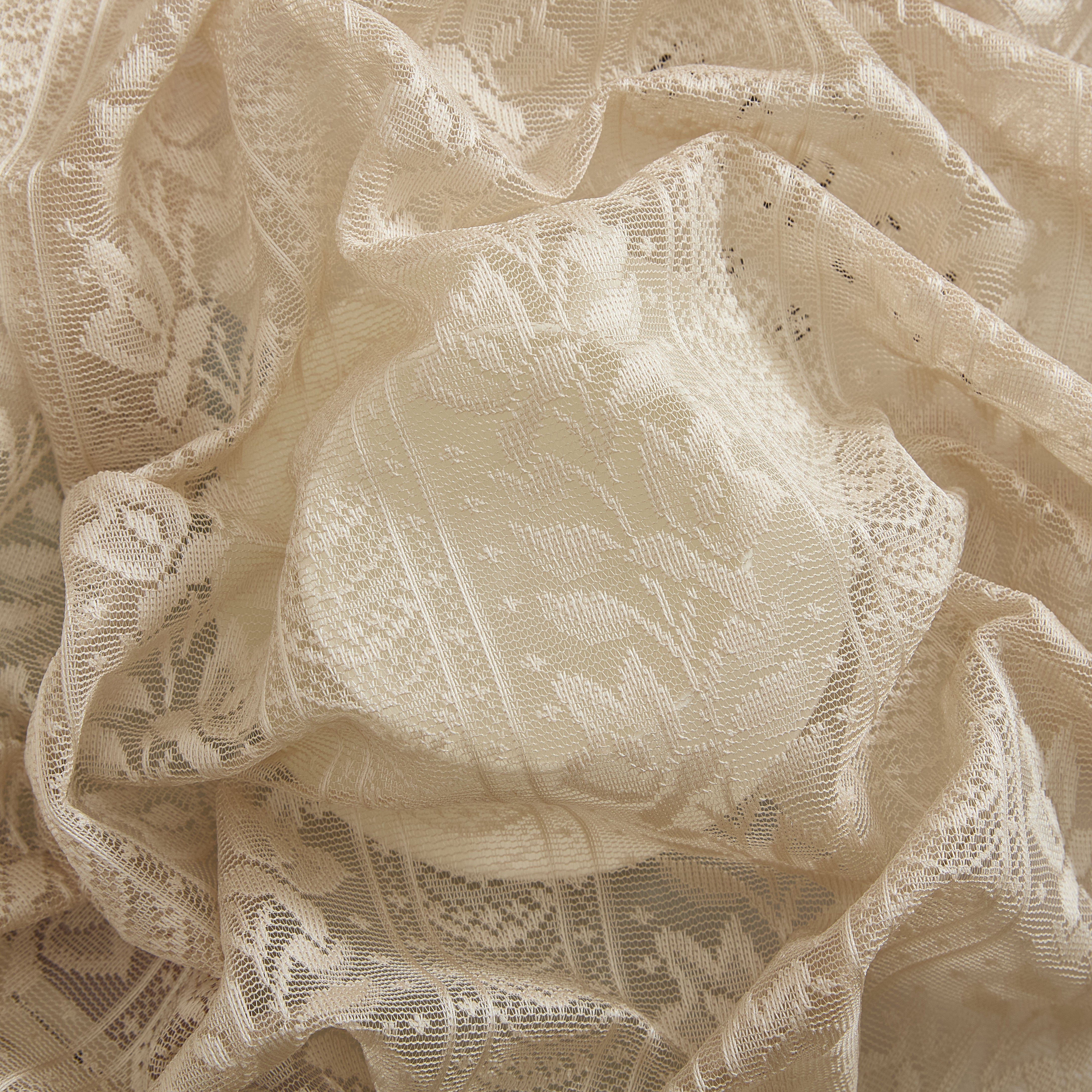 Sophia Floral Rod Pocket Lace Swags