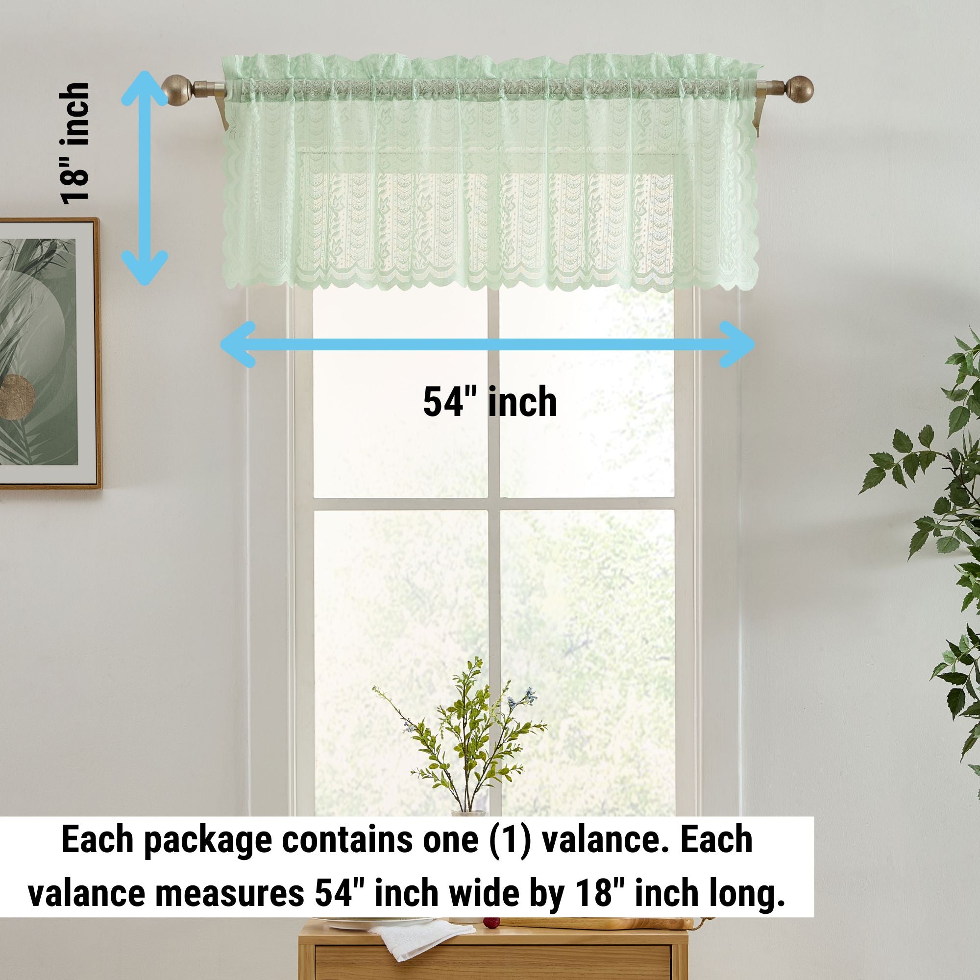 Sophia Floral Rod Pocket Valance