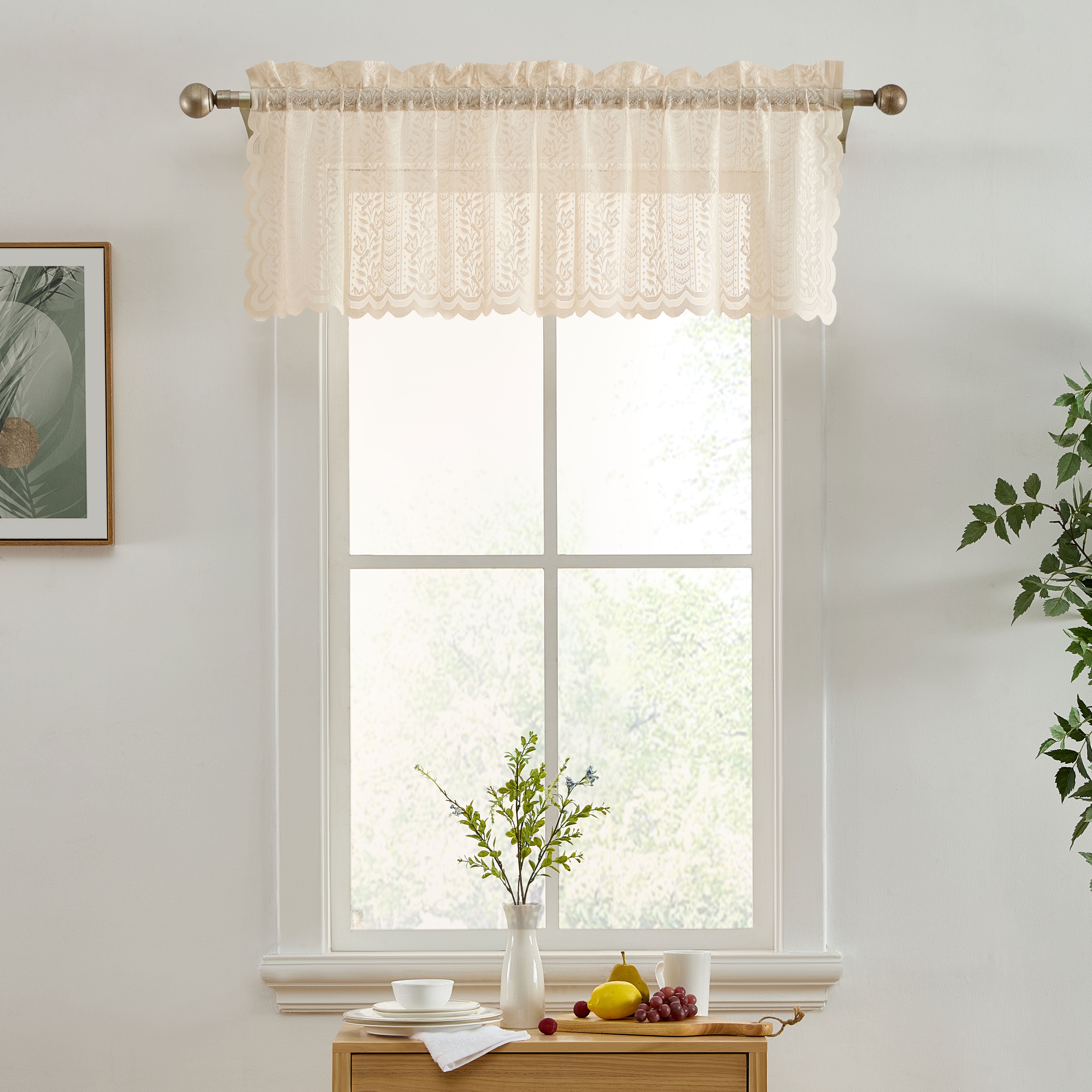 Sophia Floral Rod Pocket Valance