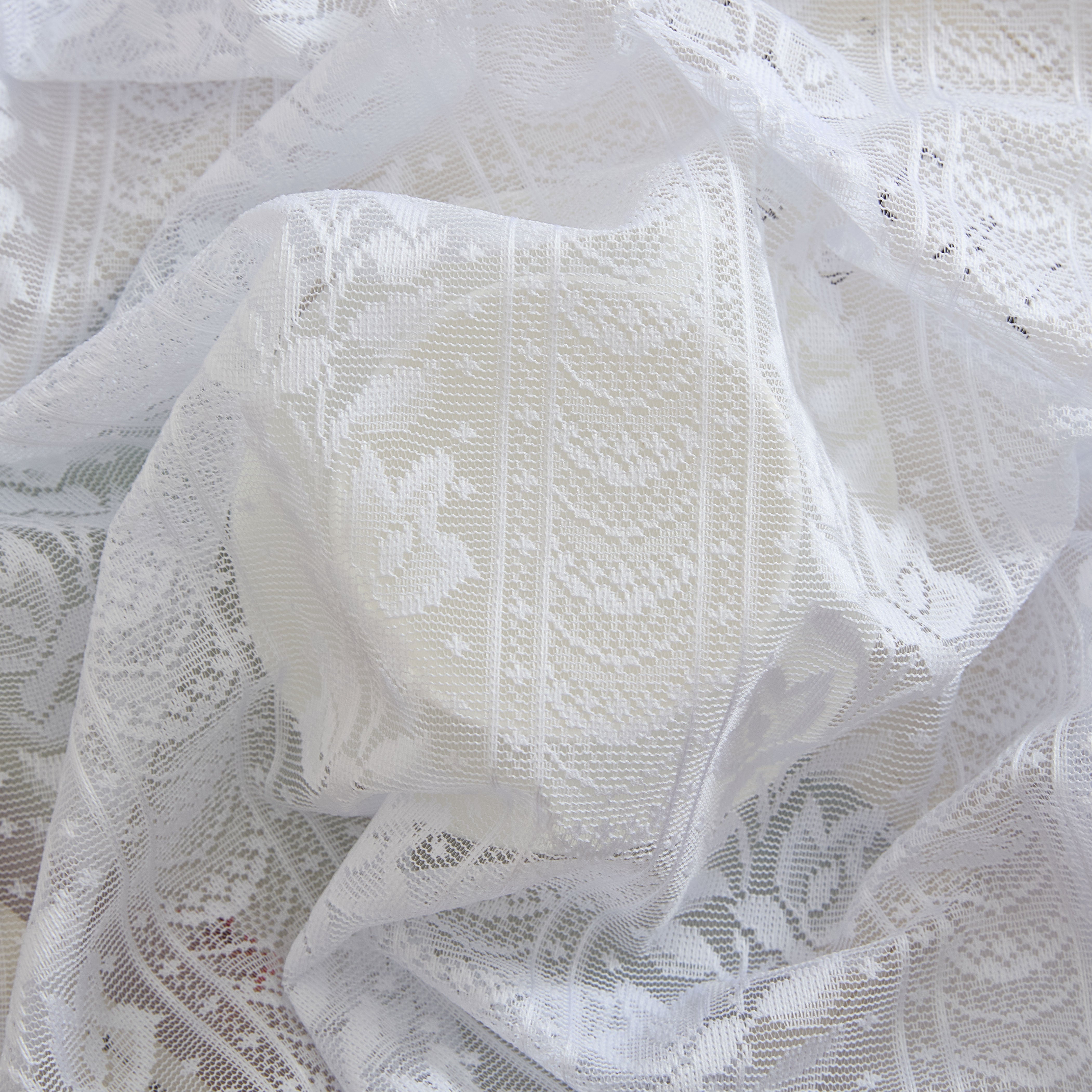 Sophia Floral Rod Pocket Lace Tiers