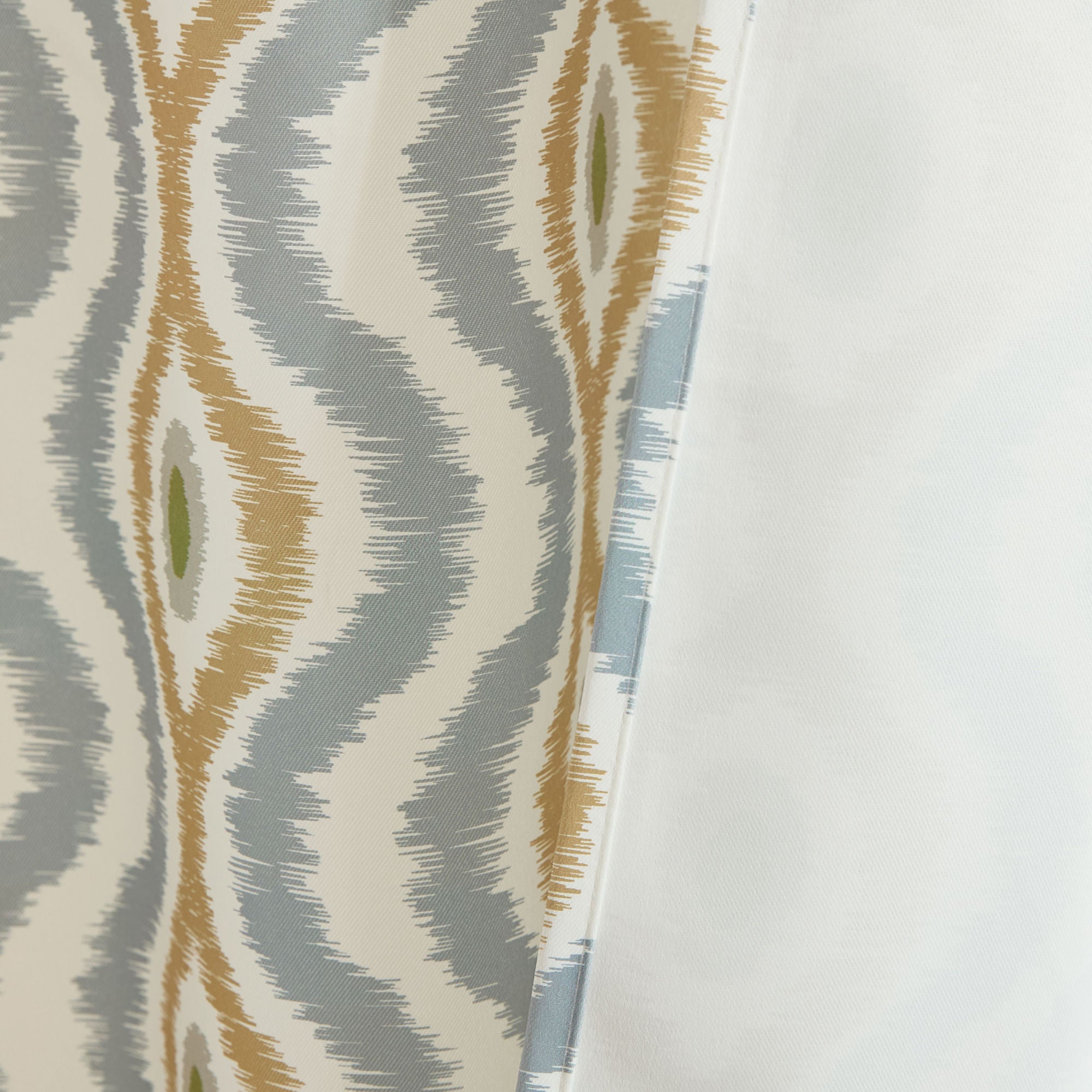 Tanner Ogee Ikatt Damask Grommet Window Curtains - Pair