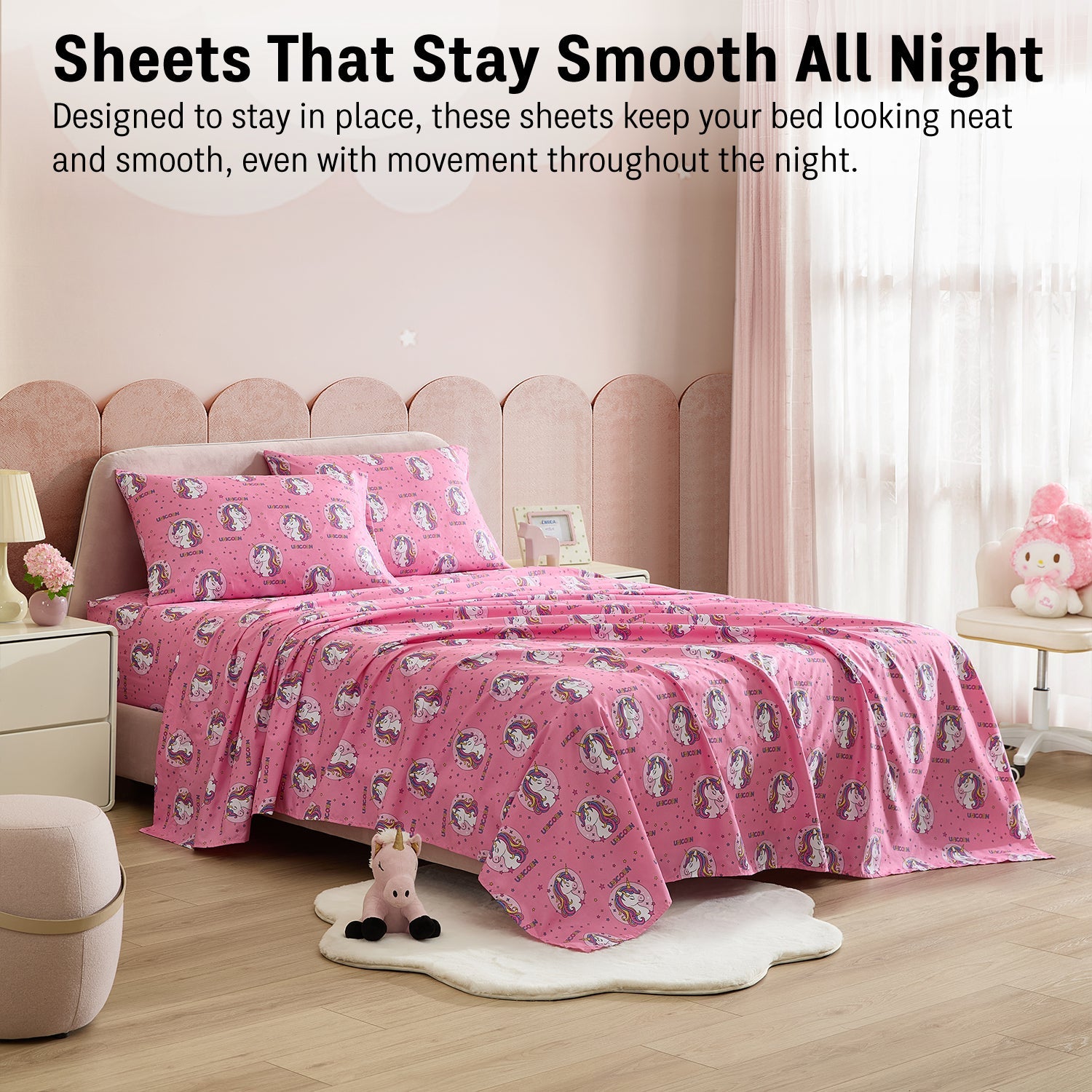 Unicorn Girls Kids Bed Sheets