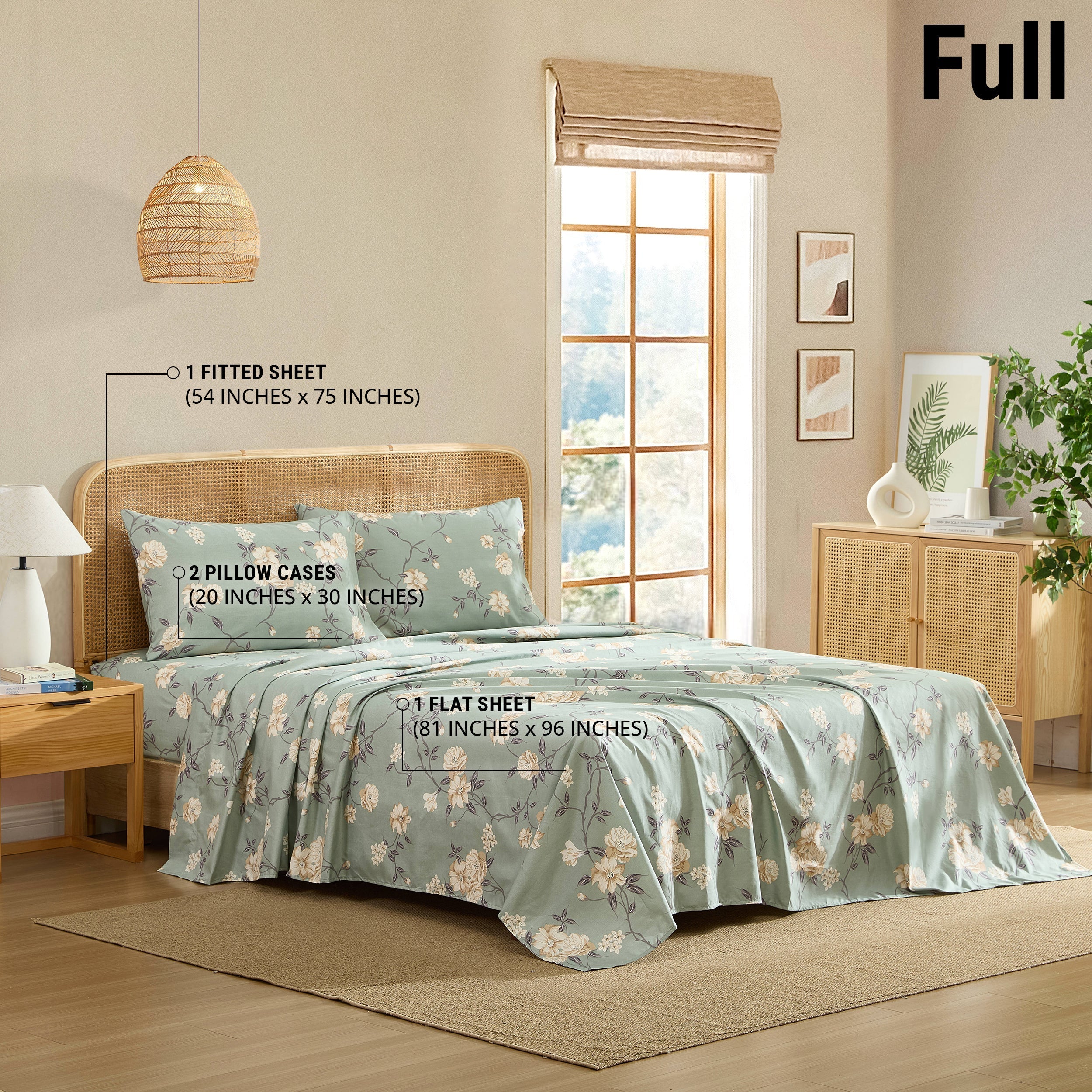 Vintage Green Bed Sheets