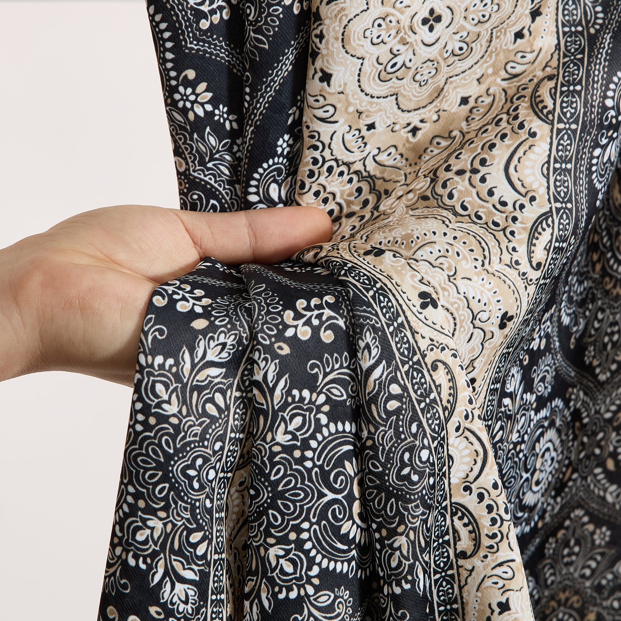 William Boho Damask Striped Curtains - Set of 2