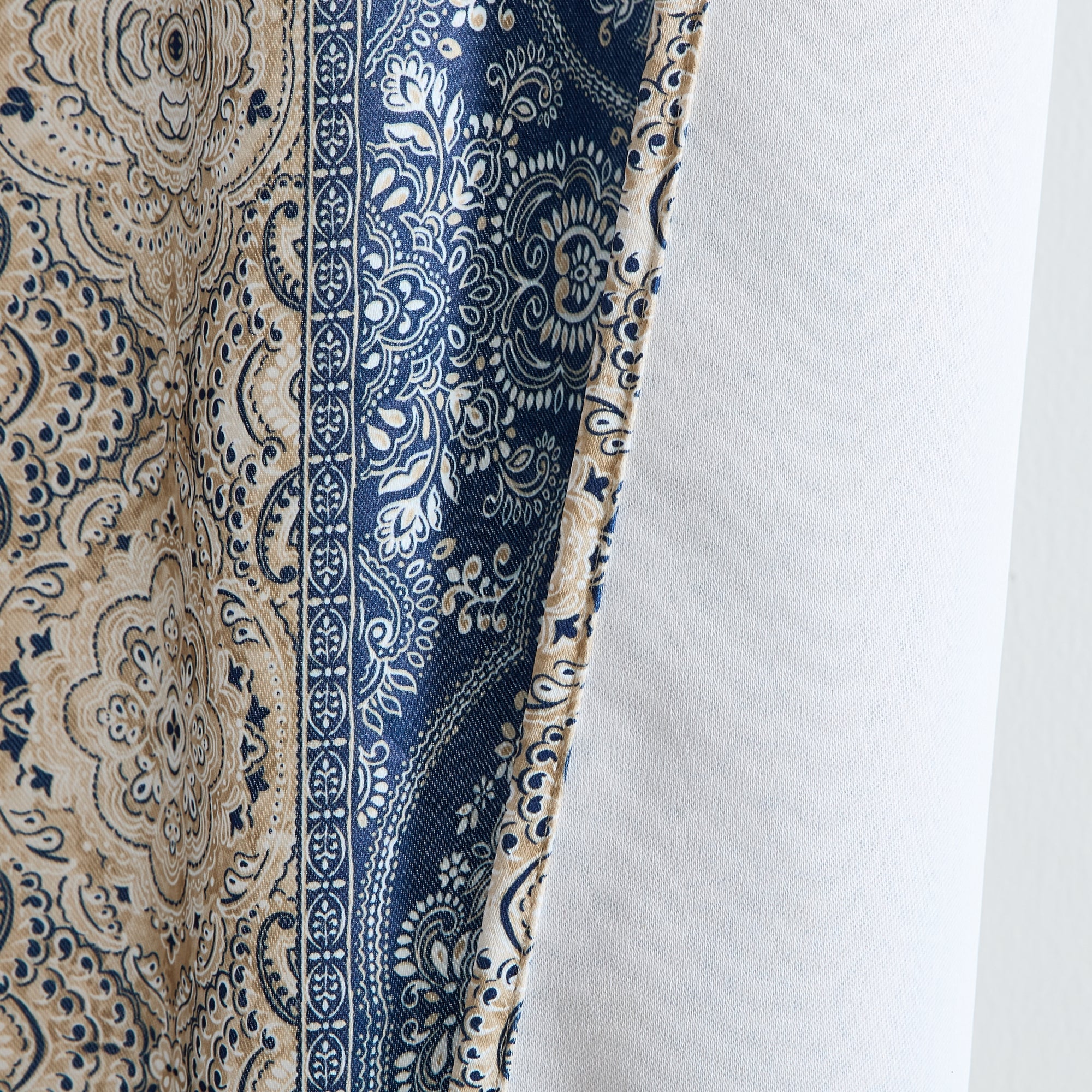 William Boho Damask Striped Curtains - Set of 2