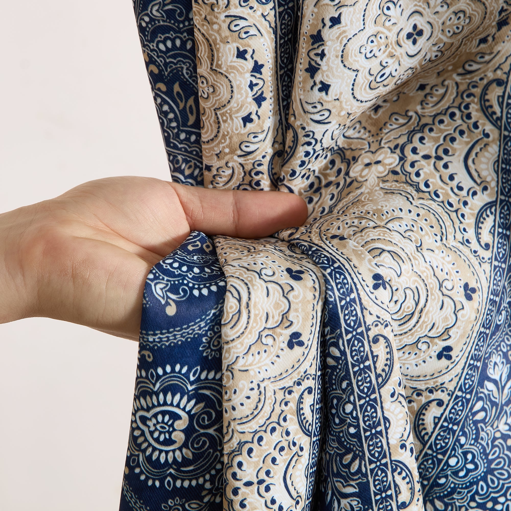 William Boho Damask Striped Curtains - Set of 2