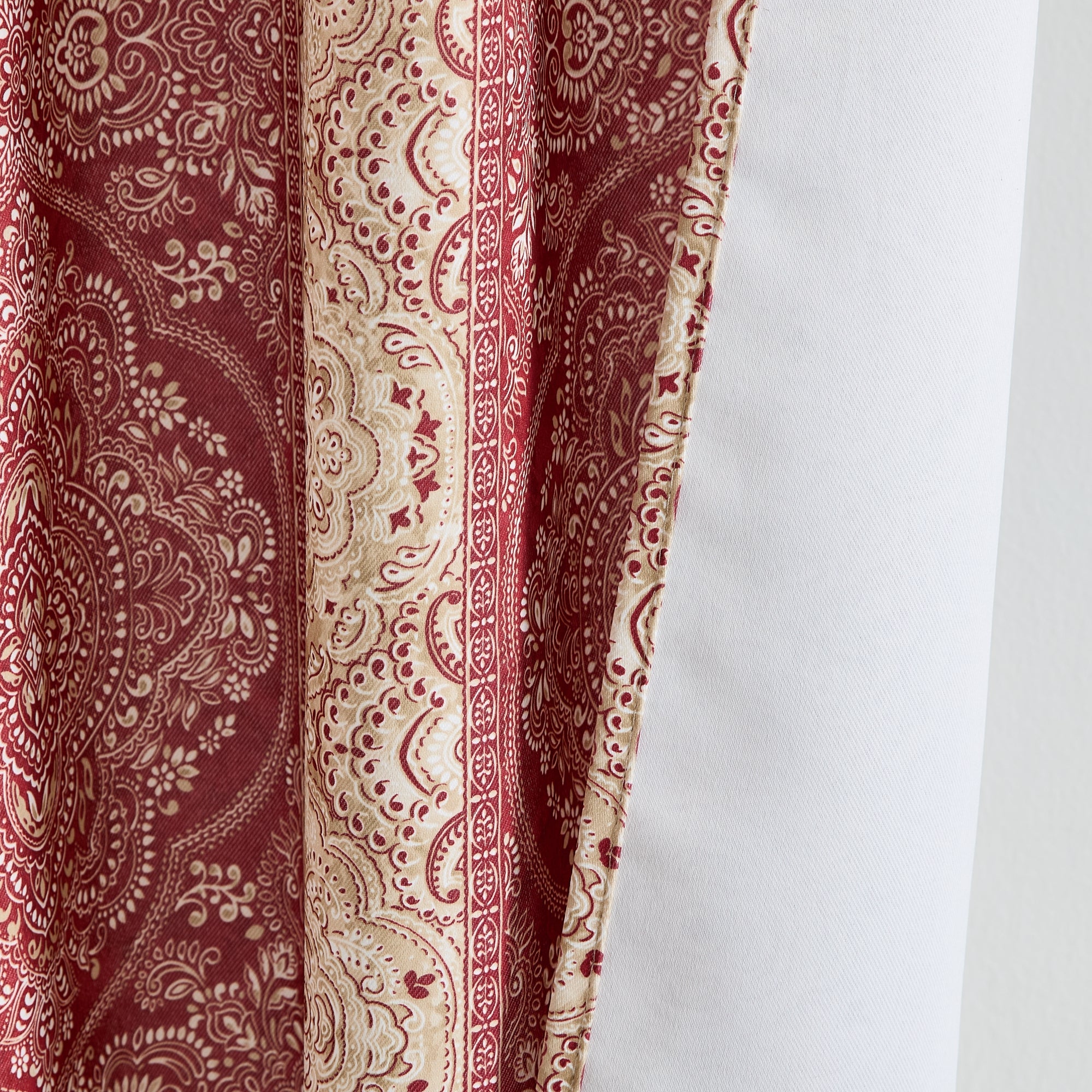 William Boho Damask Striped Curtains - Set of 2