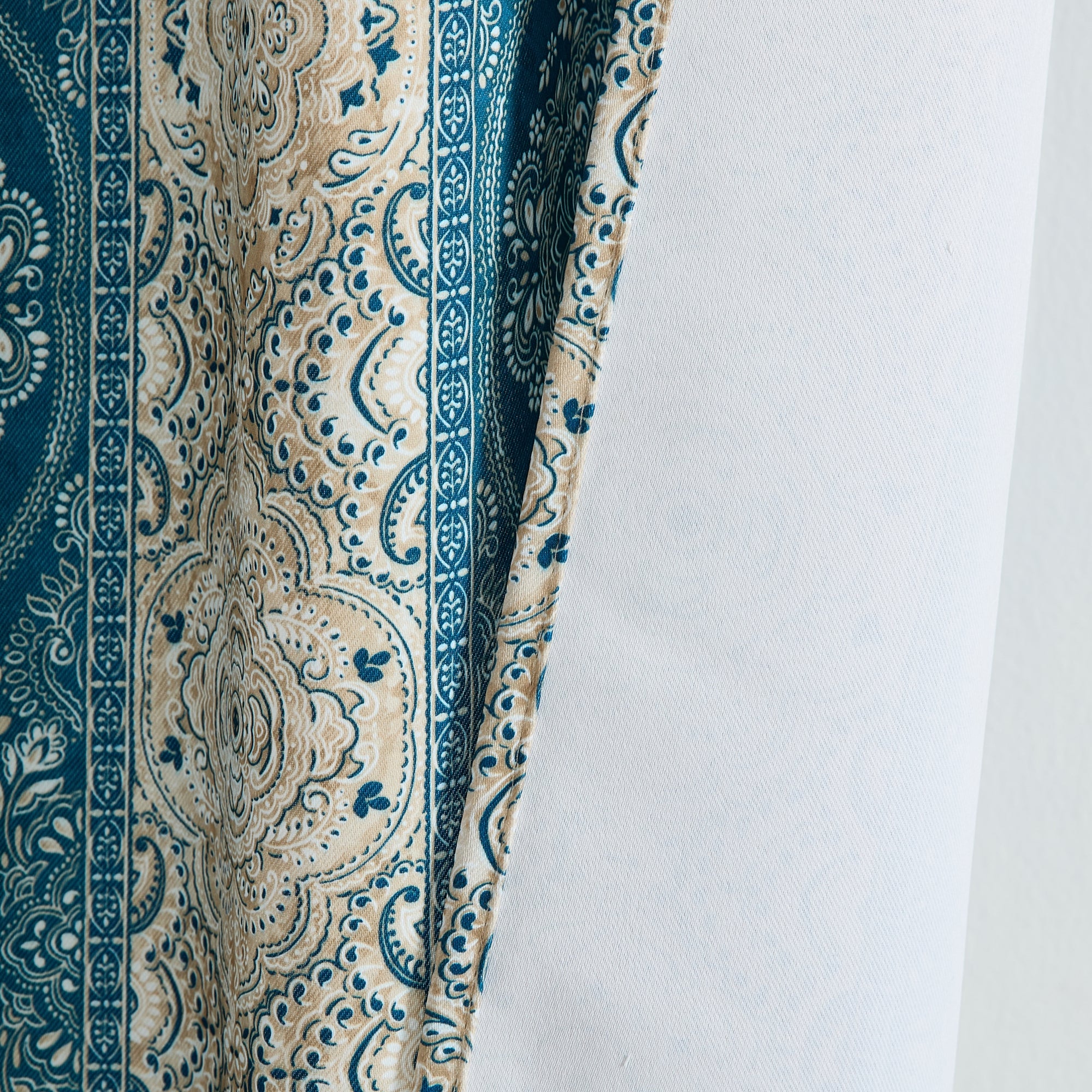 William Boho Damask Striped Curtains - Set of 2