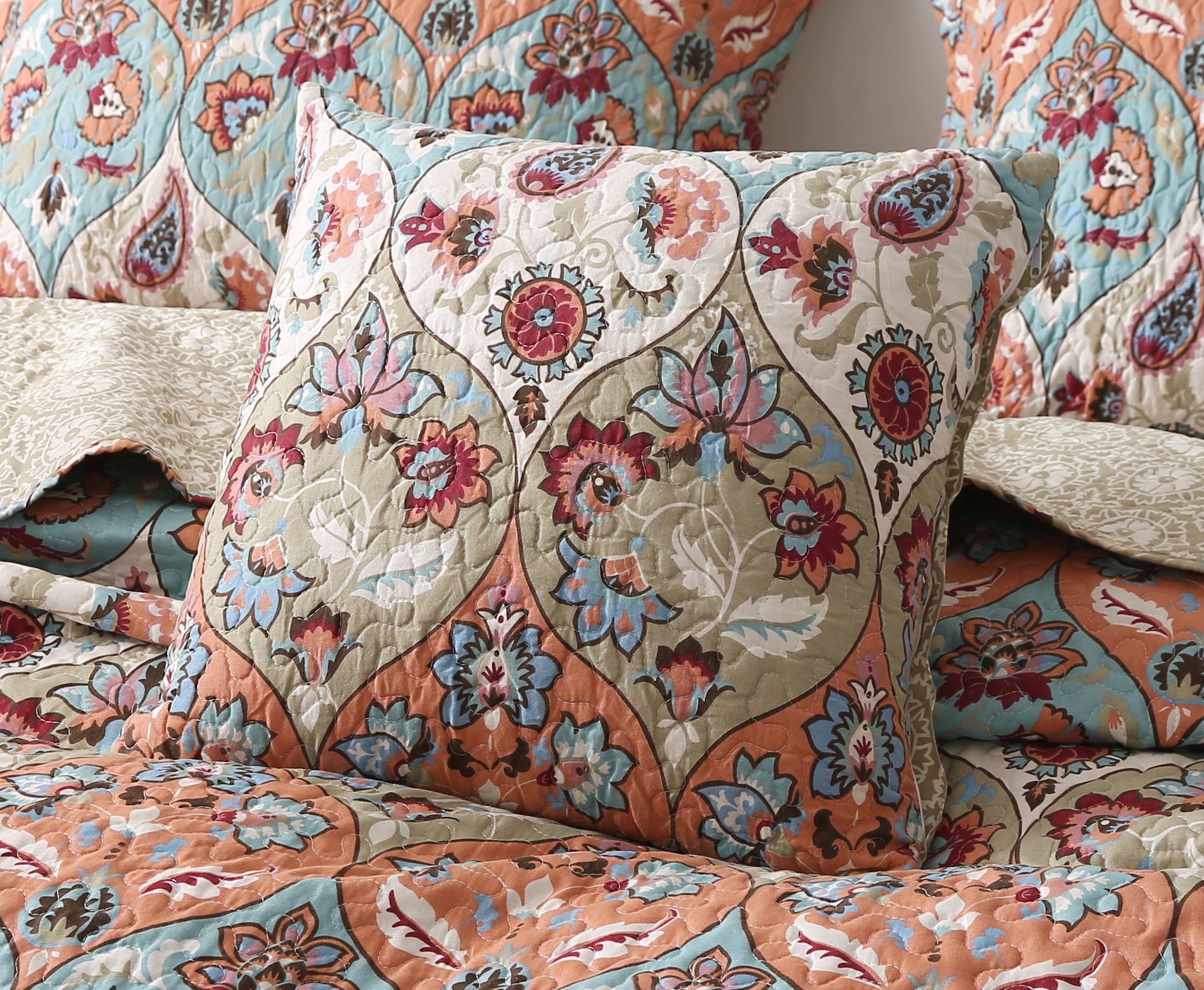 Set of Two Garden Party Bohemian Throw Pillow Covers (LH1403)