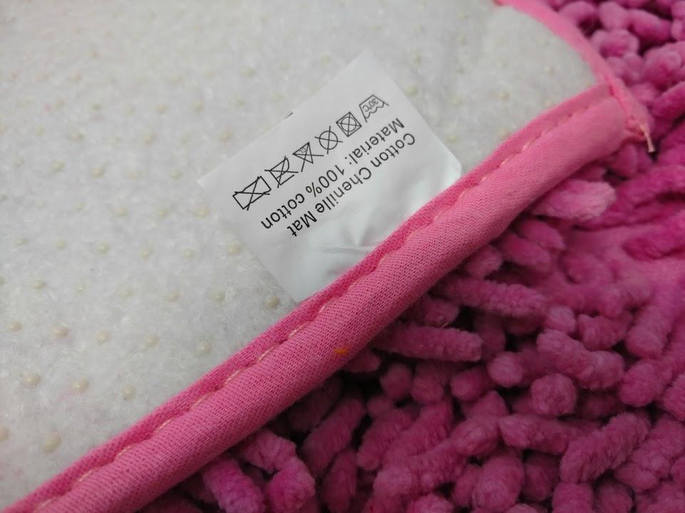 Fuchsia Magenta Pink Shaggy Soft Chenille Noodle Carpet Rug Bath Mat