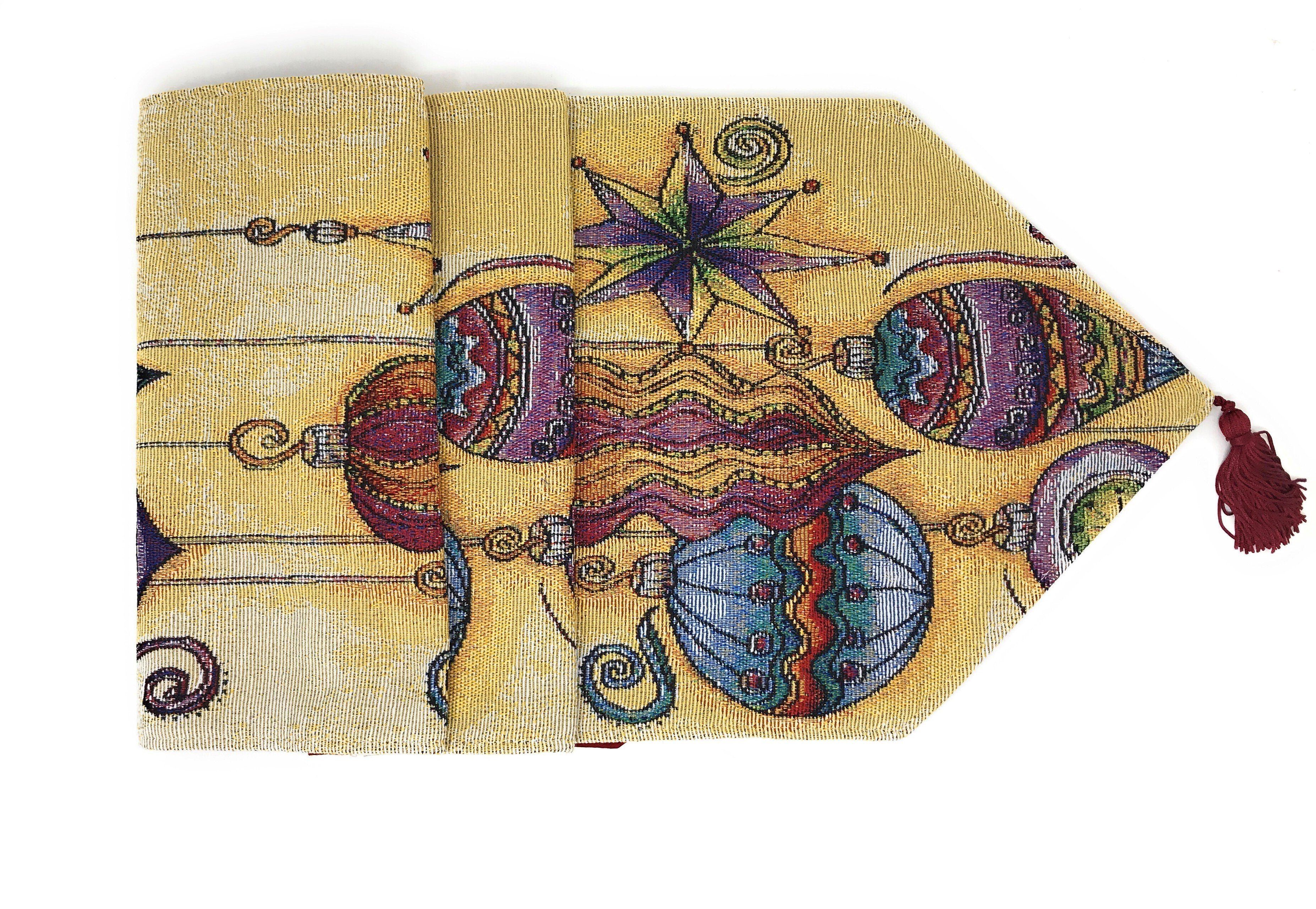 Bohemian Ornaments Colorful Holiday Lanterns Tapestry Dining Table Runner (14916)