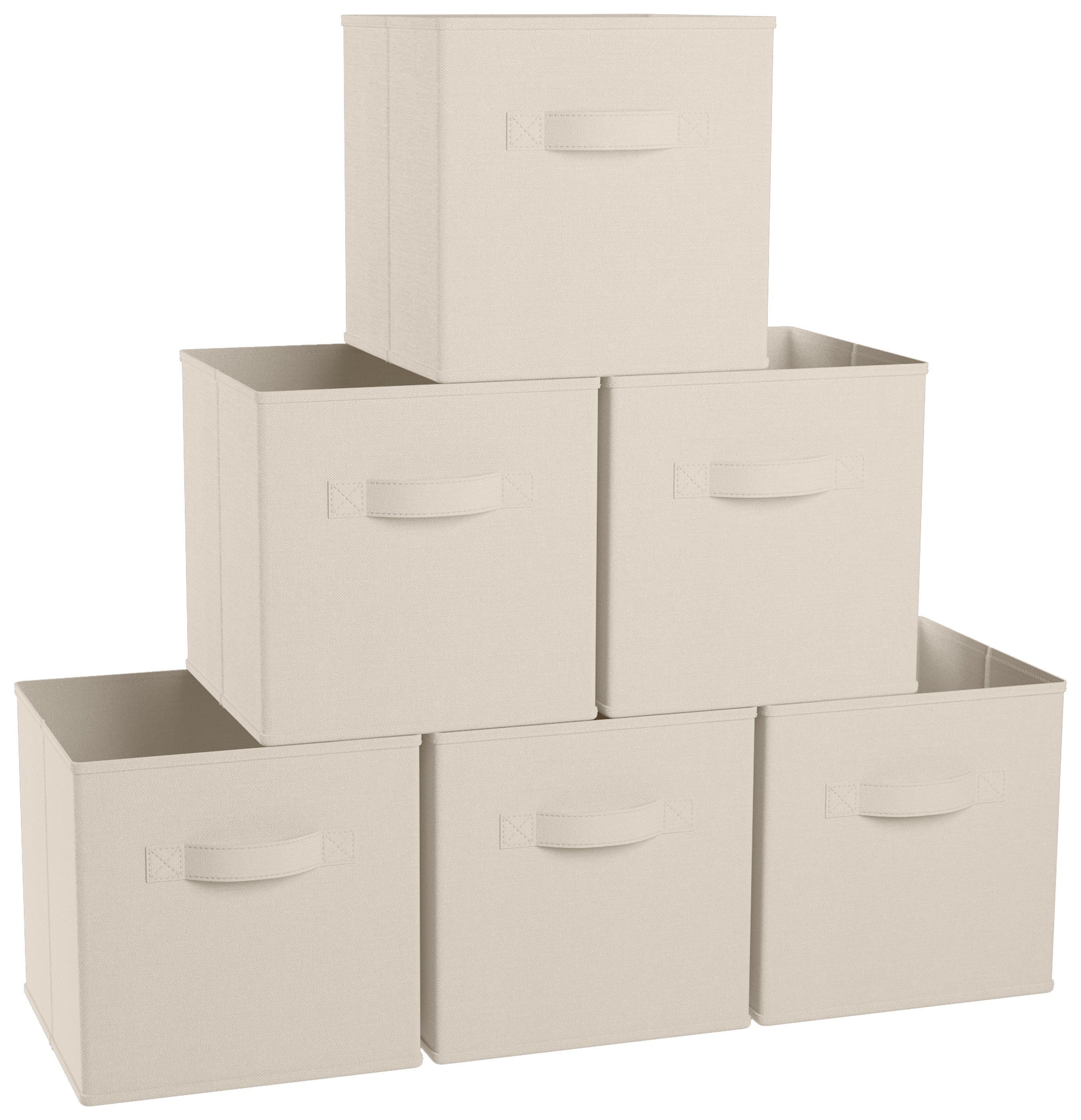 Storage Cube Bin w/ Dual Handles (6 Pack)