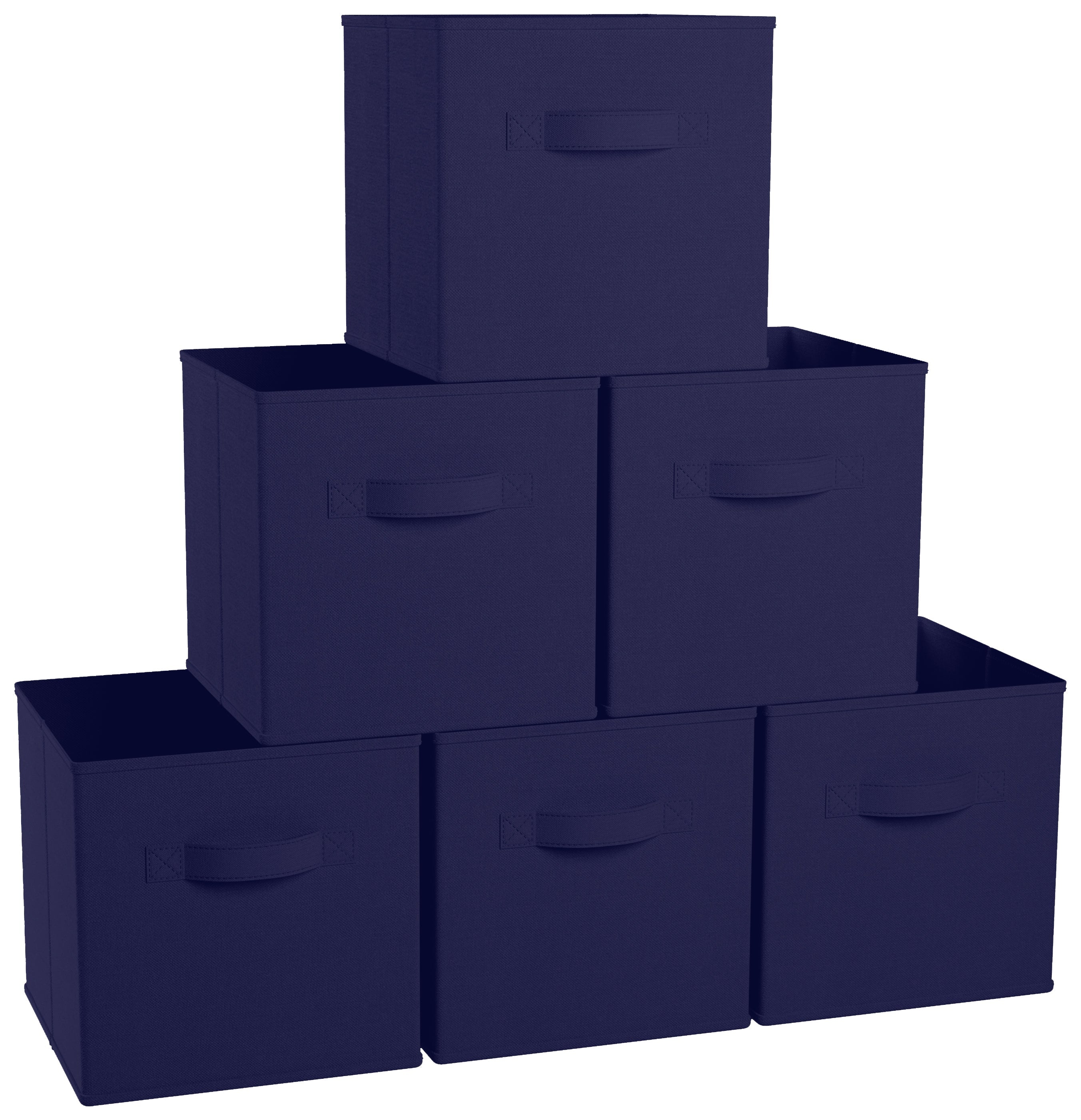 Storage Cube Bin w/ Dual Handles (6 Pack)