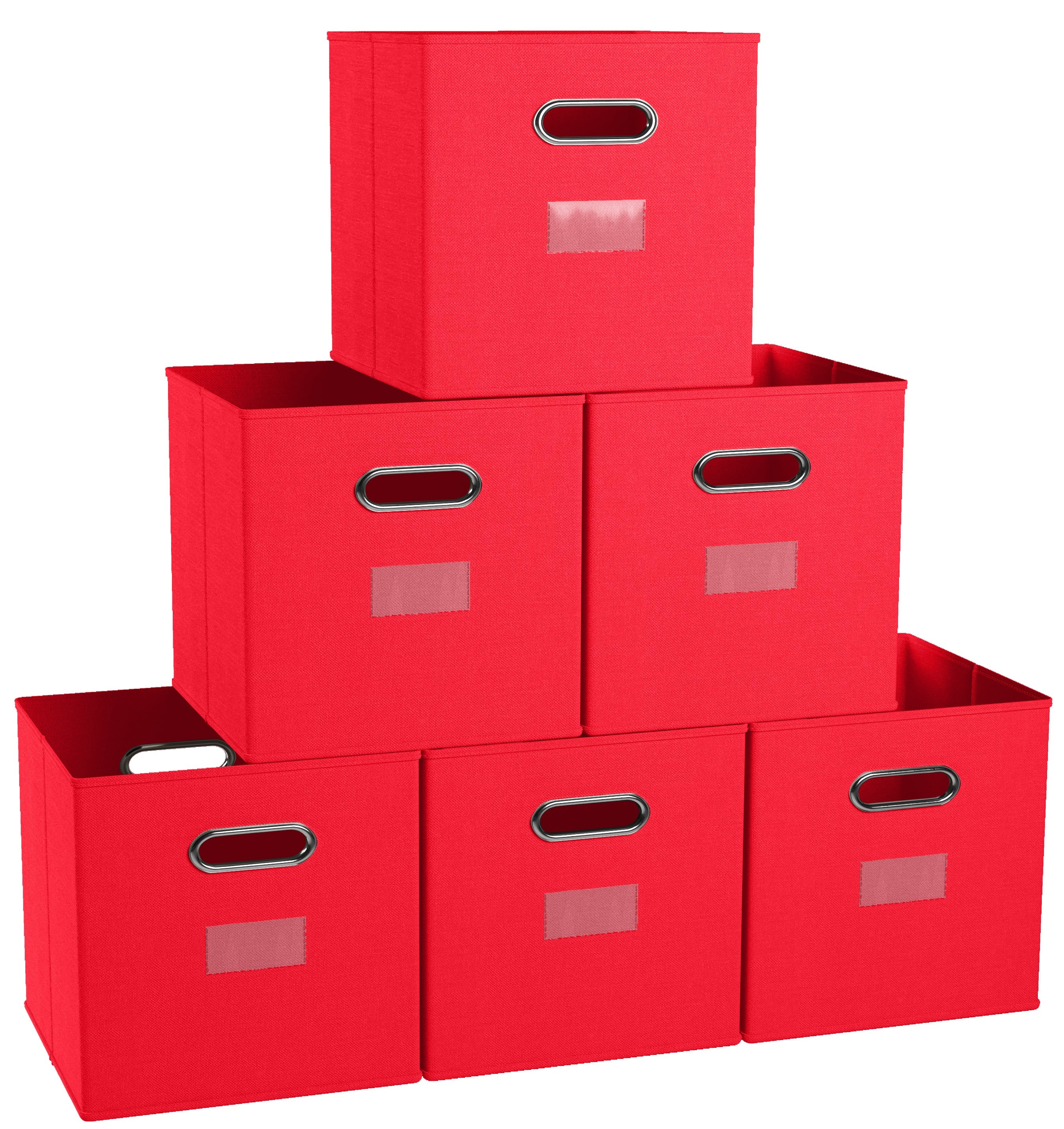 Storage Cube Bin w/ Window (6 Pack)