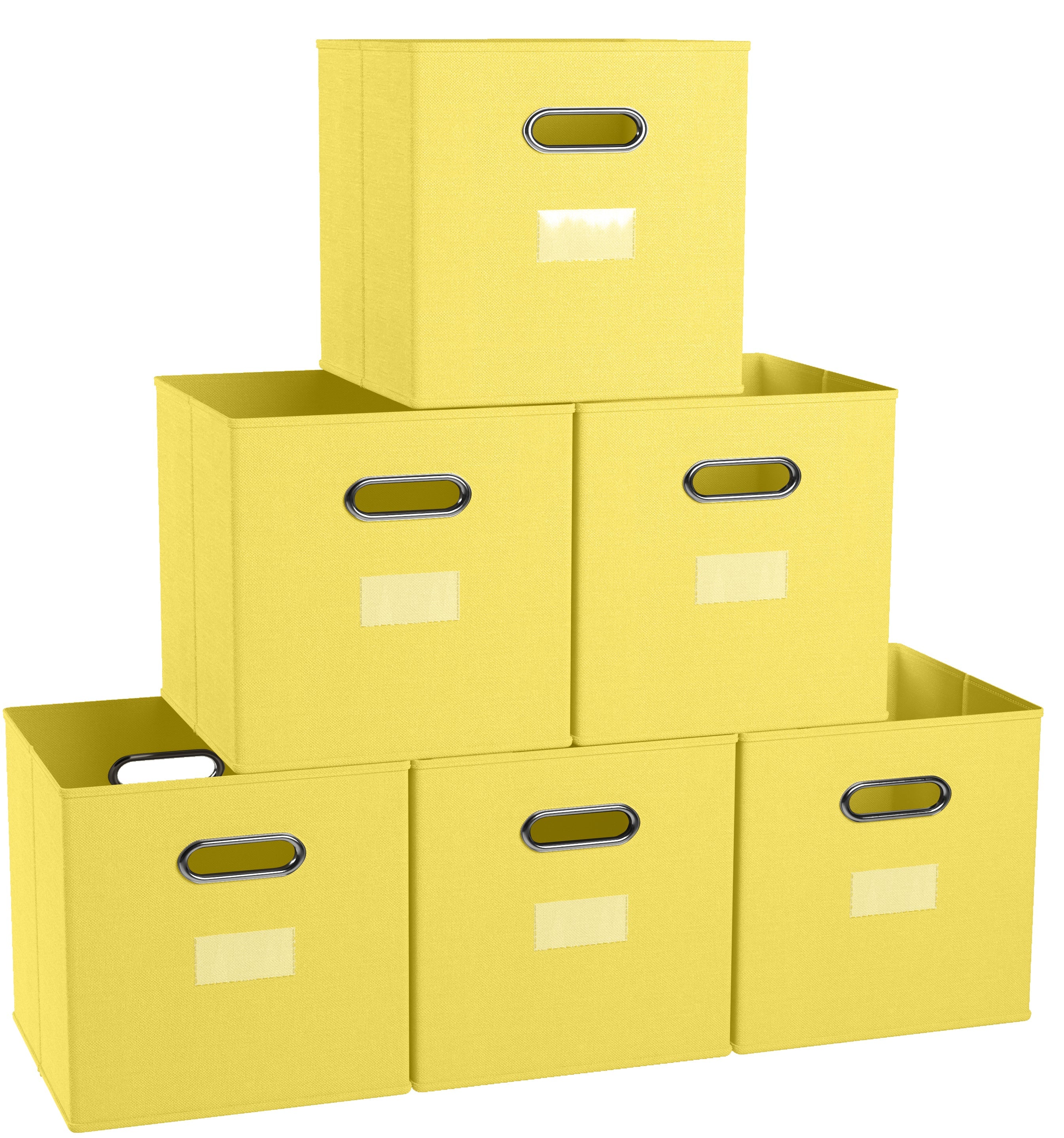 Storage Cube Bin w/ Window (6 Pack)