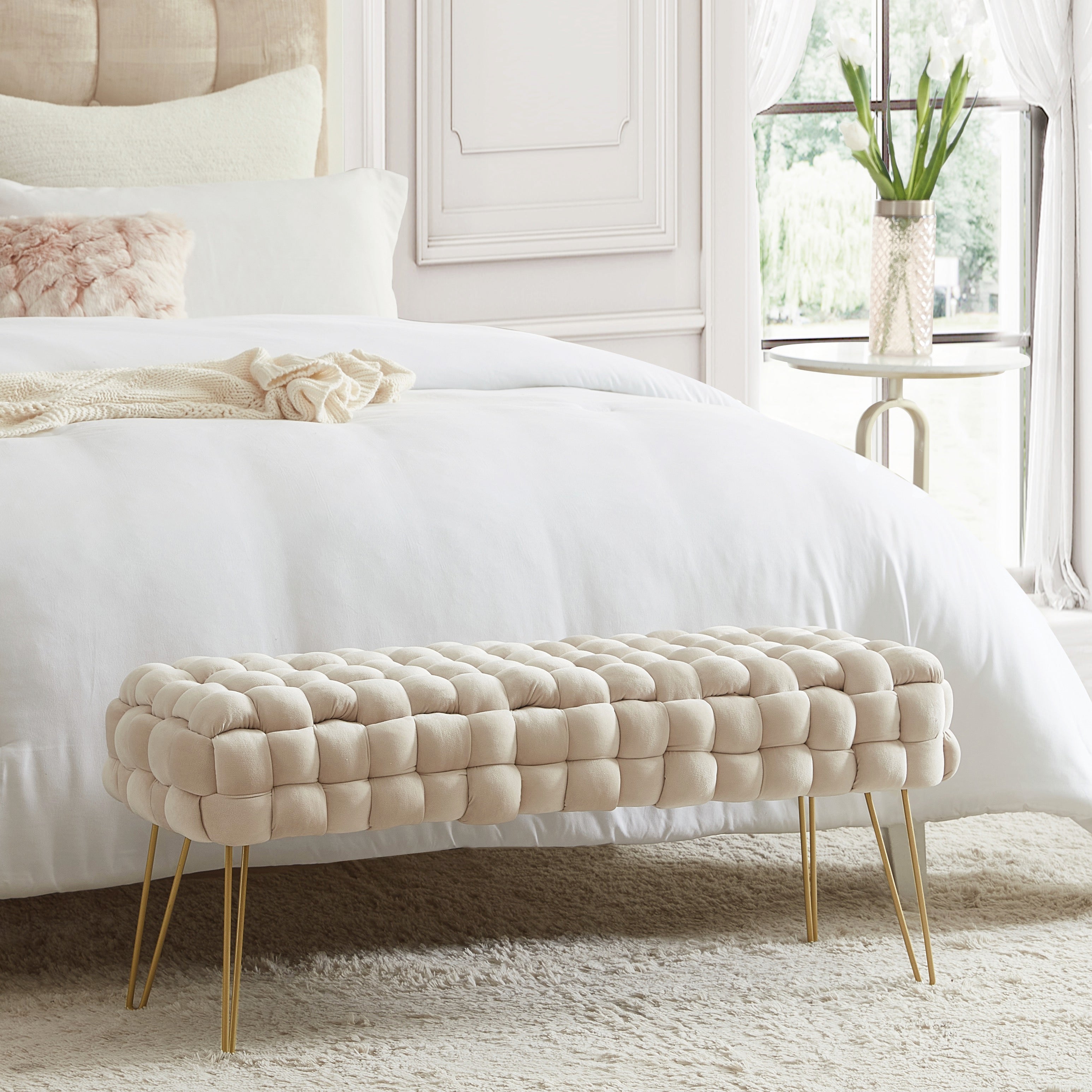 Mirage Velvet Ottoman