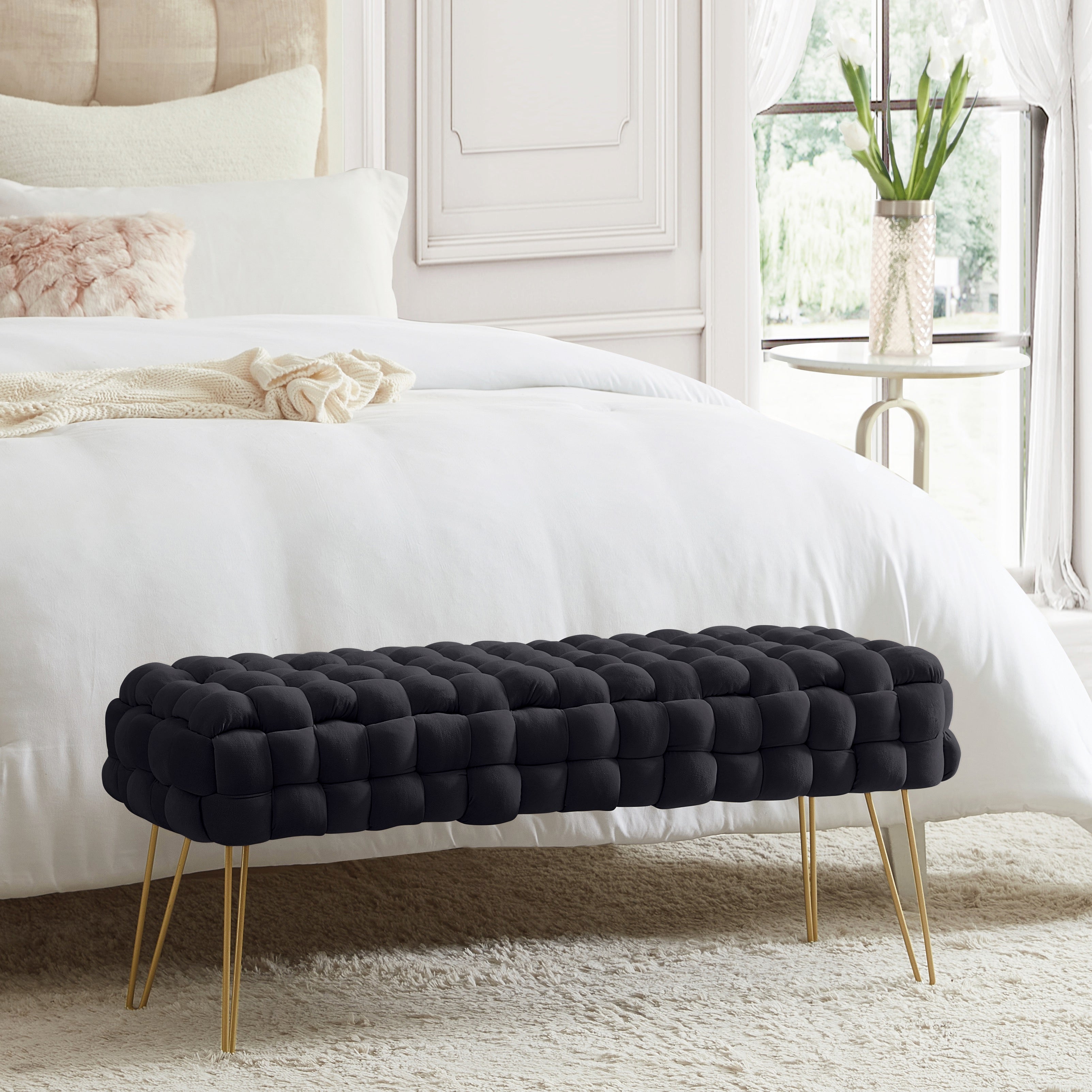 Mirage Velvet Ottoman