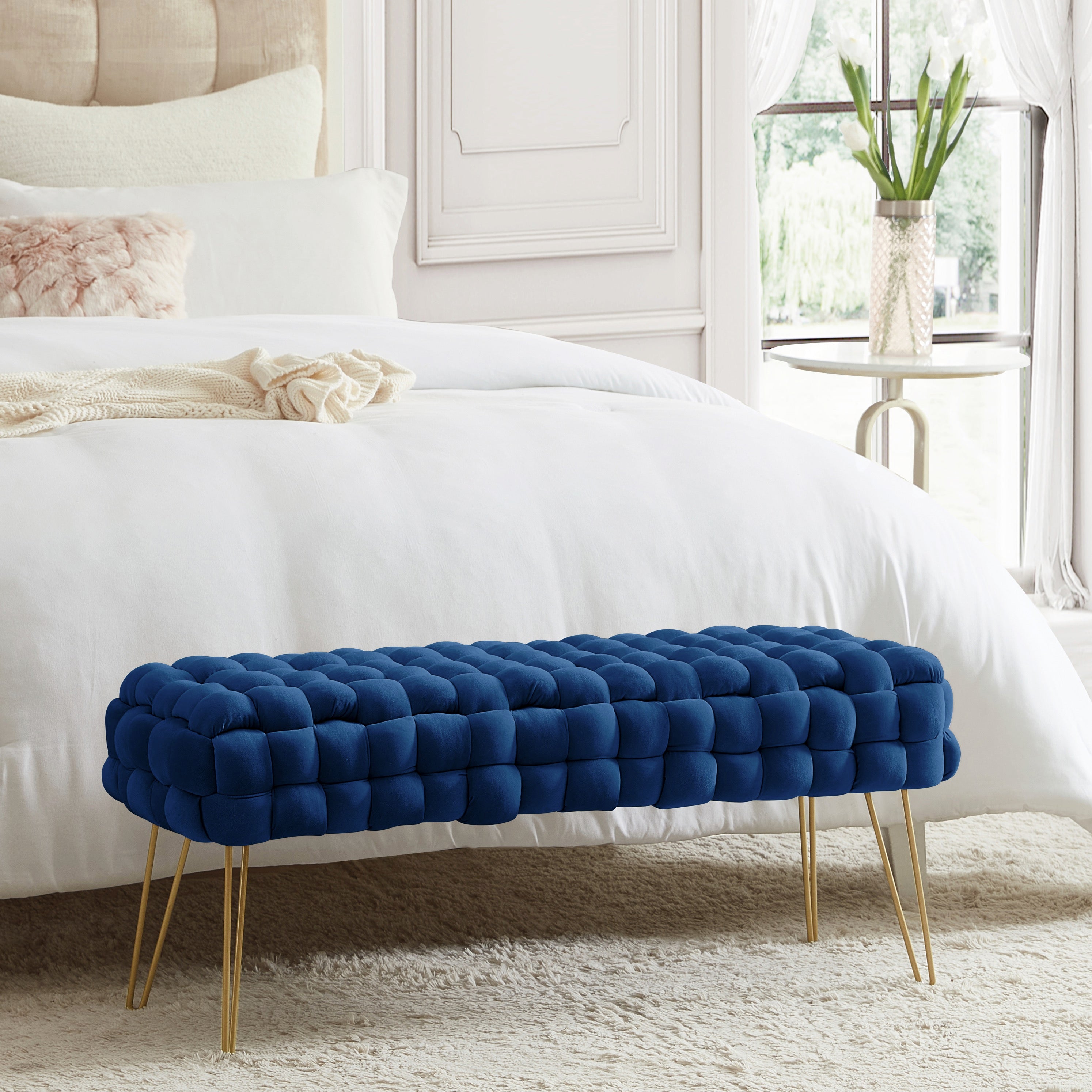 Mirage Velvet Ottoman