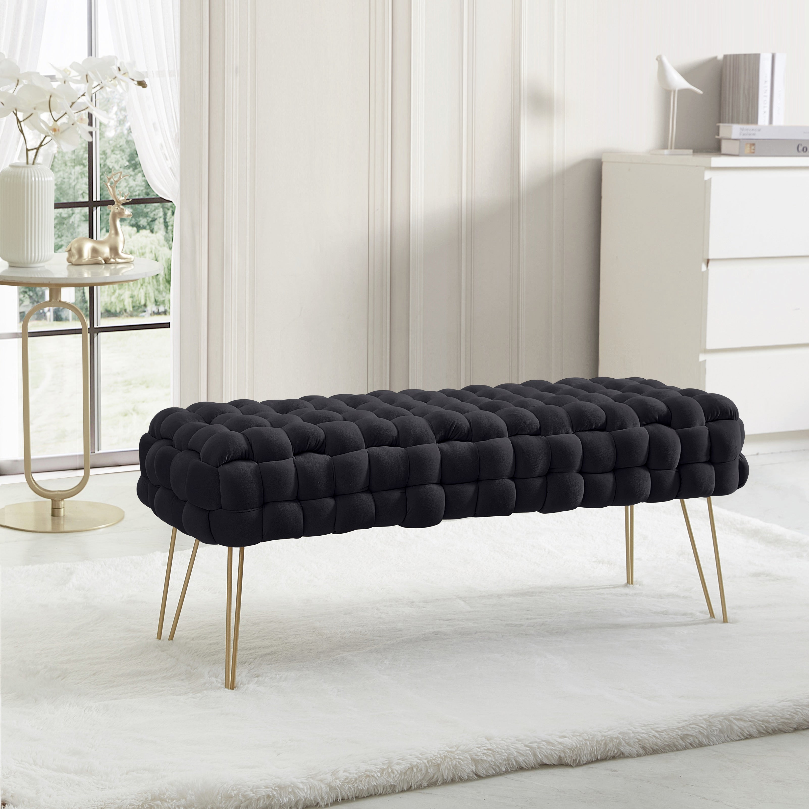 Mirage Velvet Ottoman