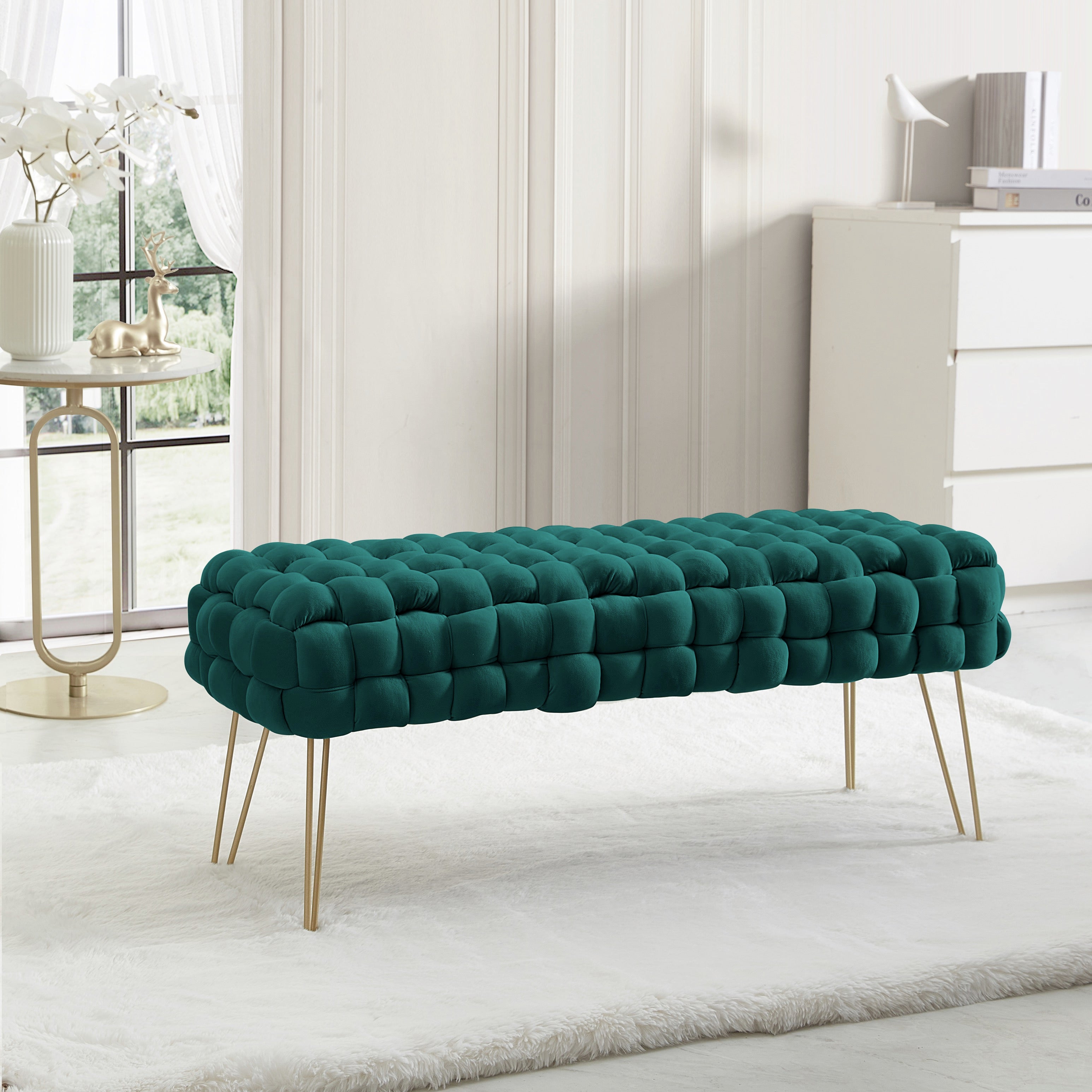 Mirage Velvet Ottoman