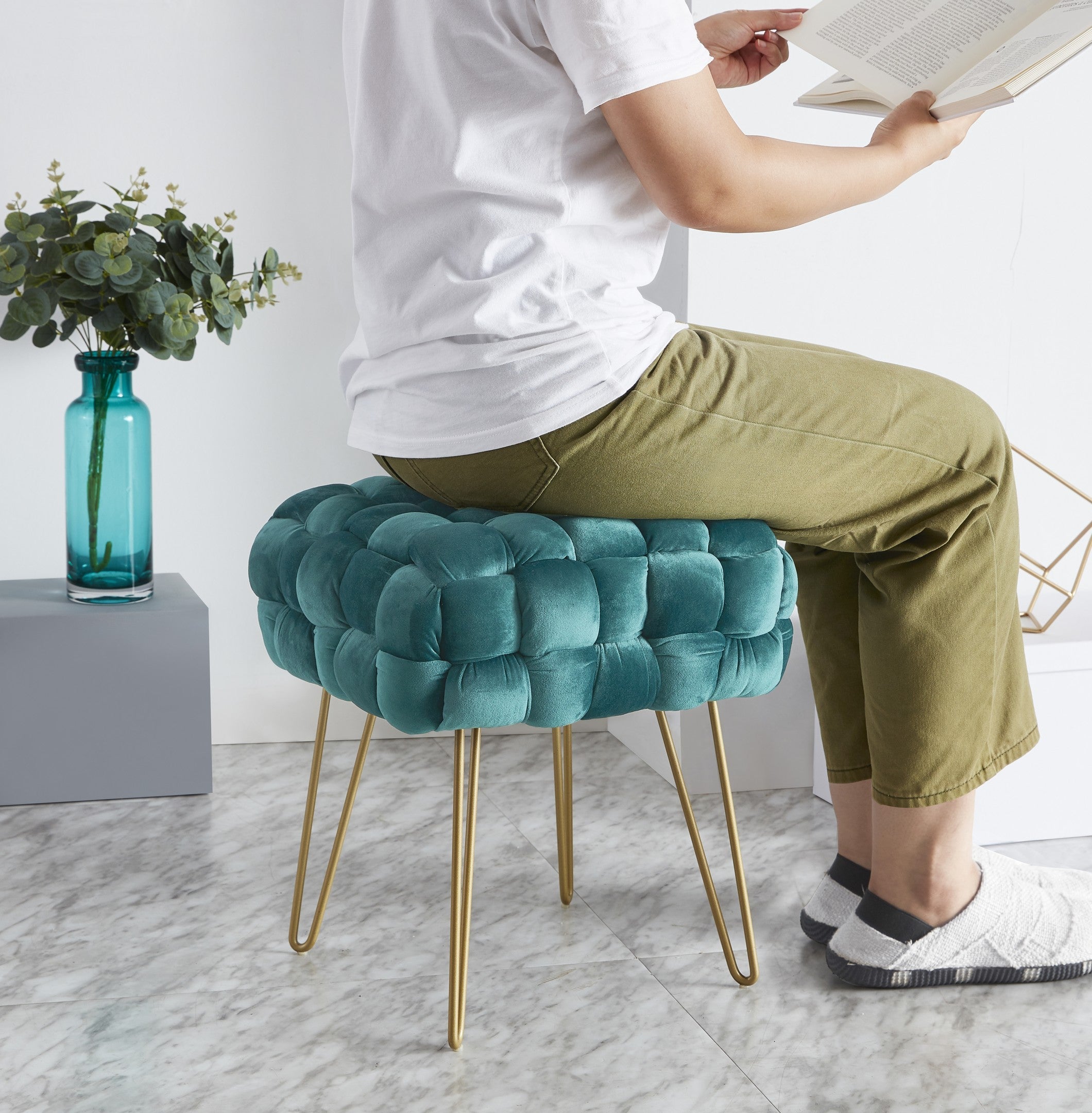 Mirage Velvet Ottoman