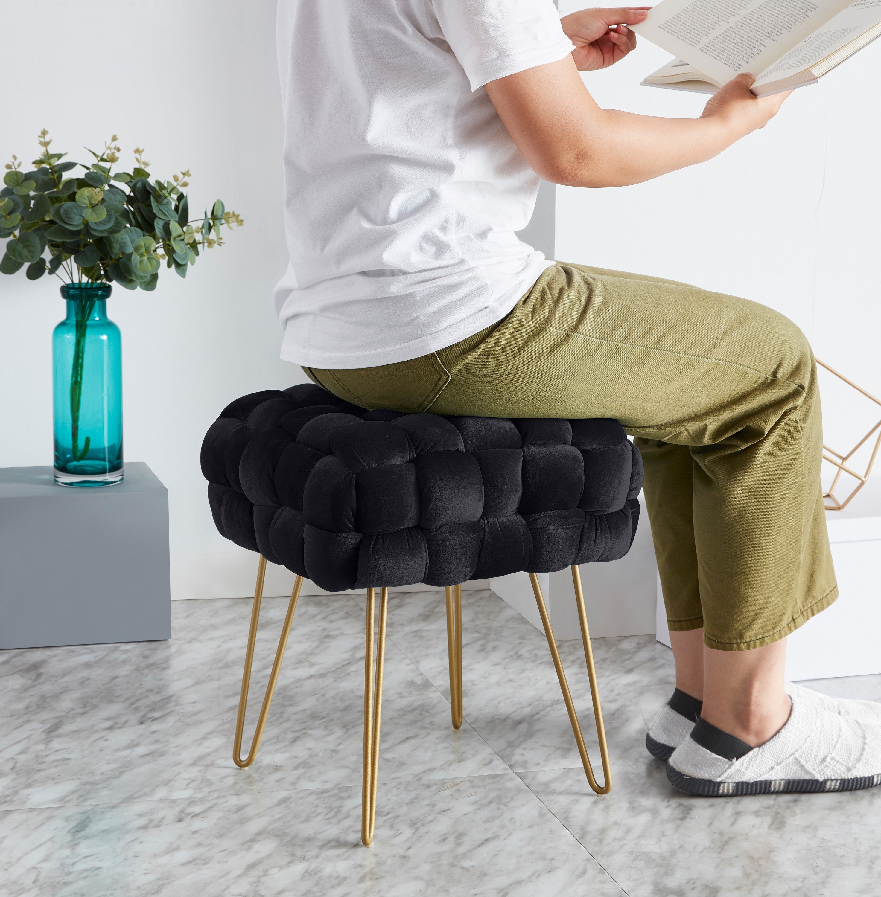 Mirage Velvet Ottoman