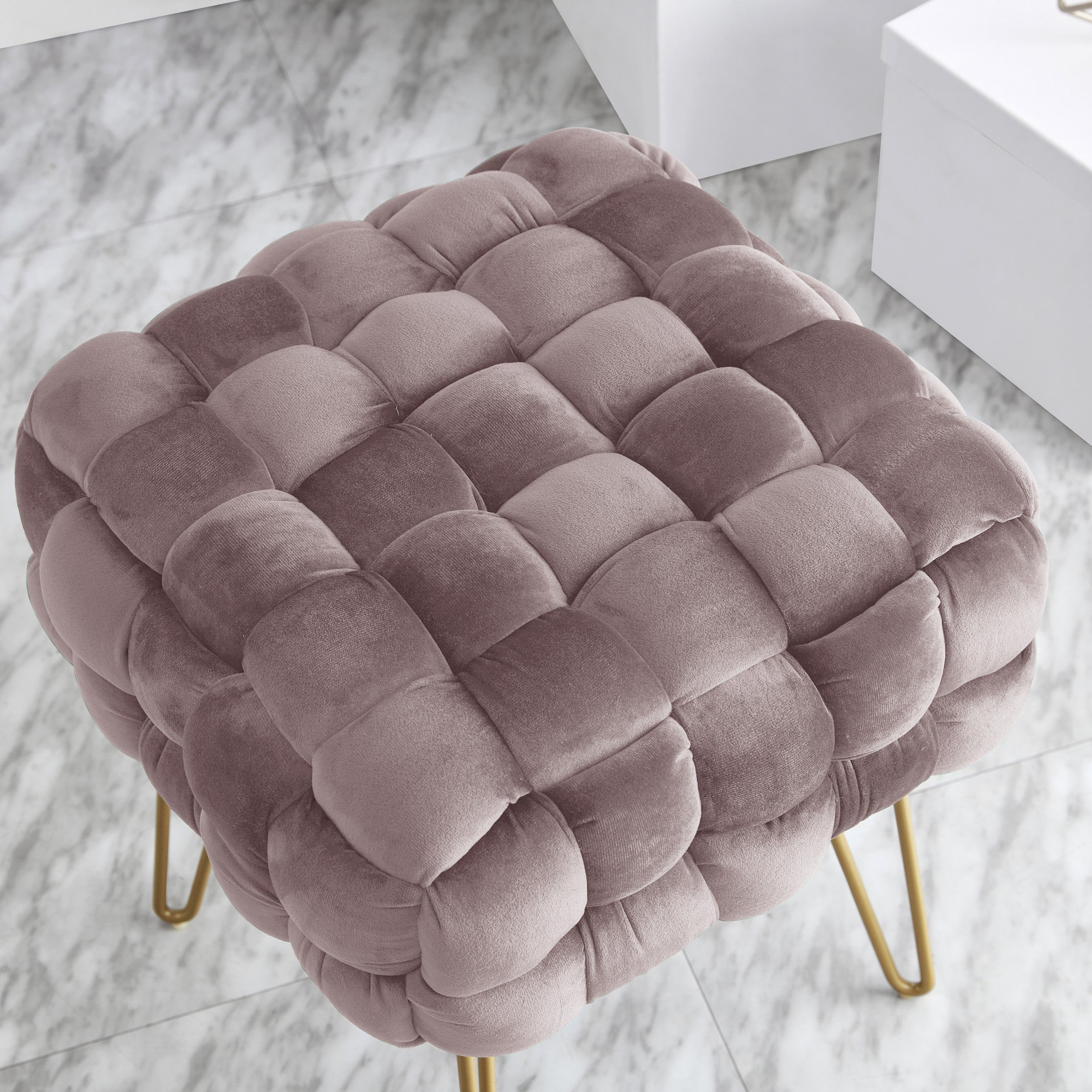 Mirage Velvet Ottoman