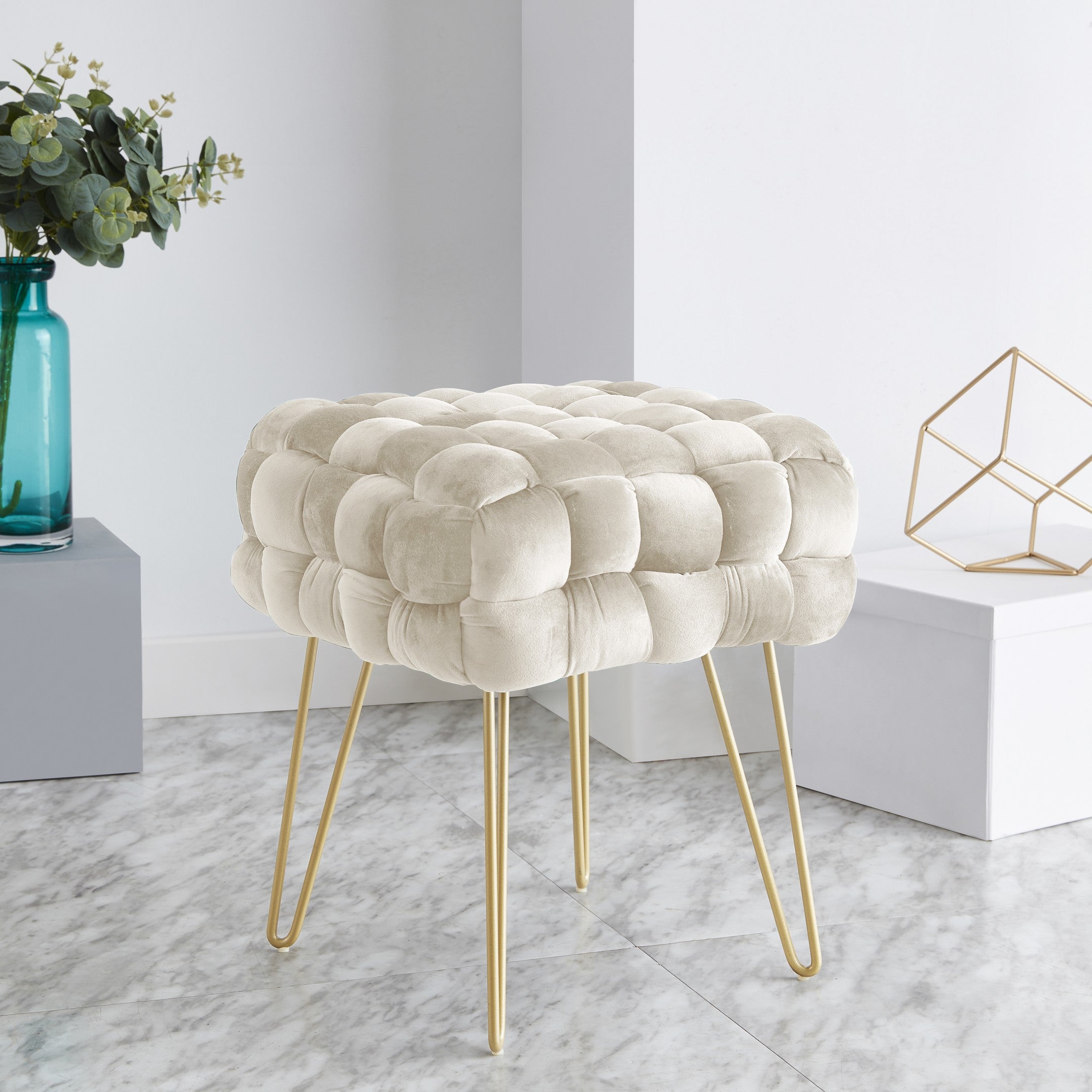 Mirage Velvet Ottoman