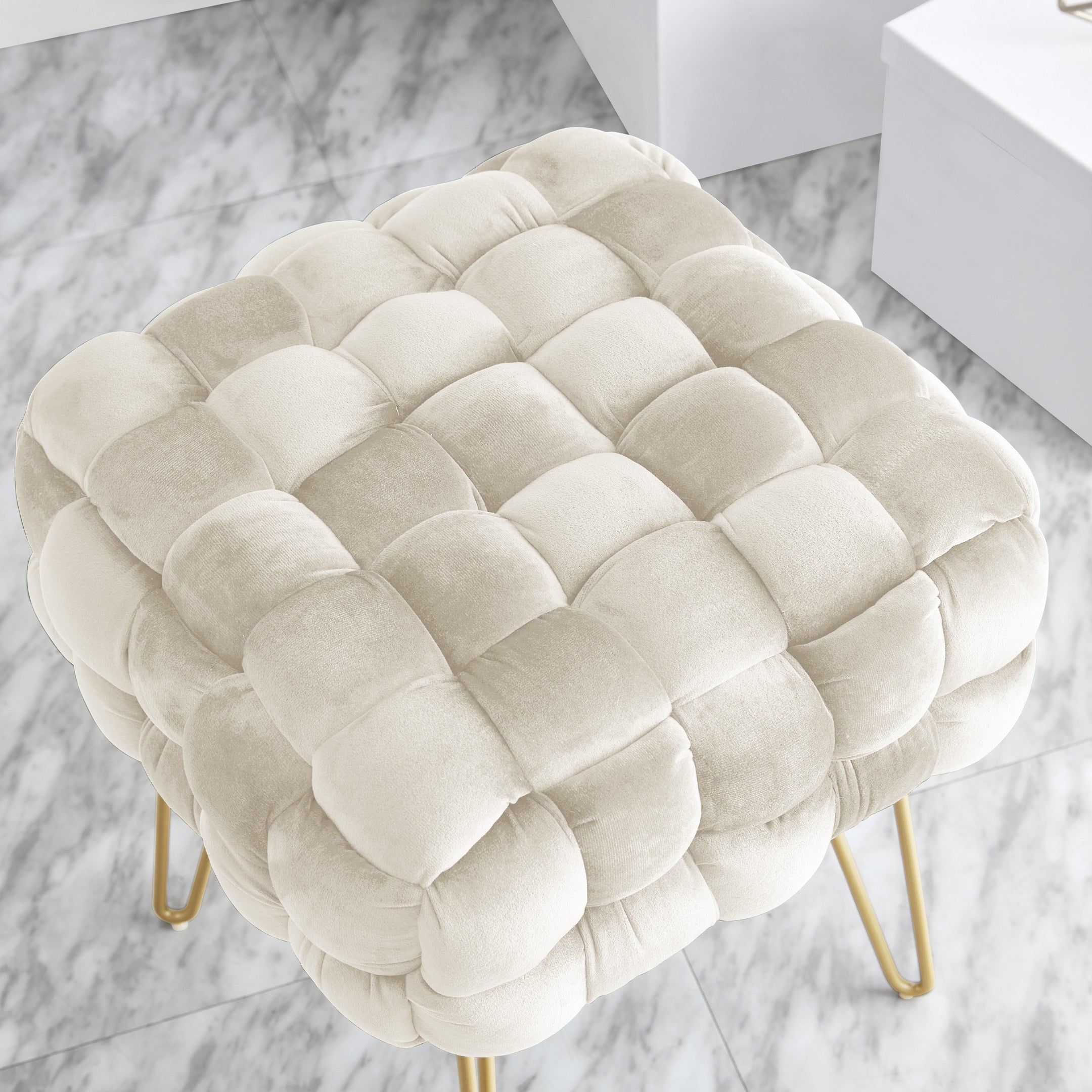 Mirage Velvet Ottoman