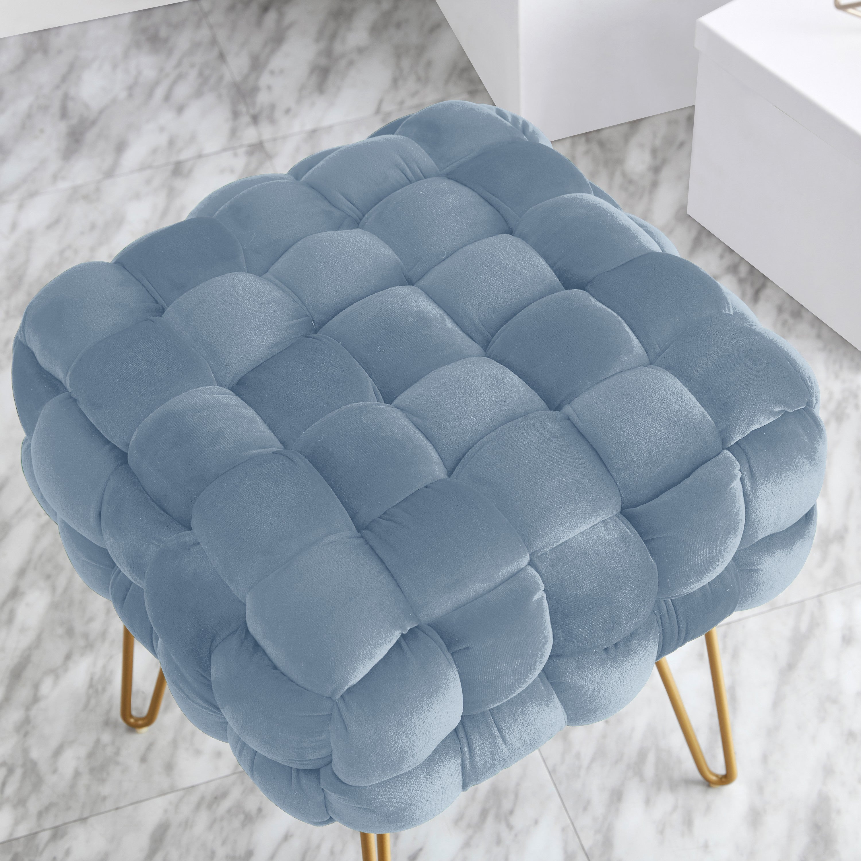Mirage Velvet Ottoman