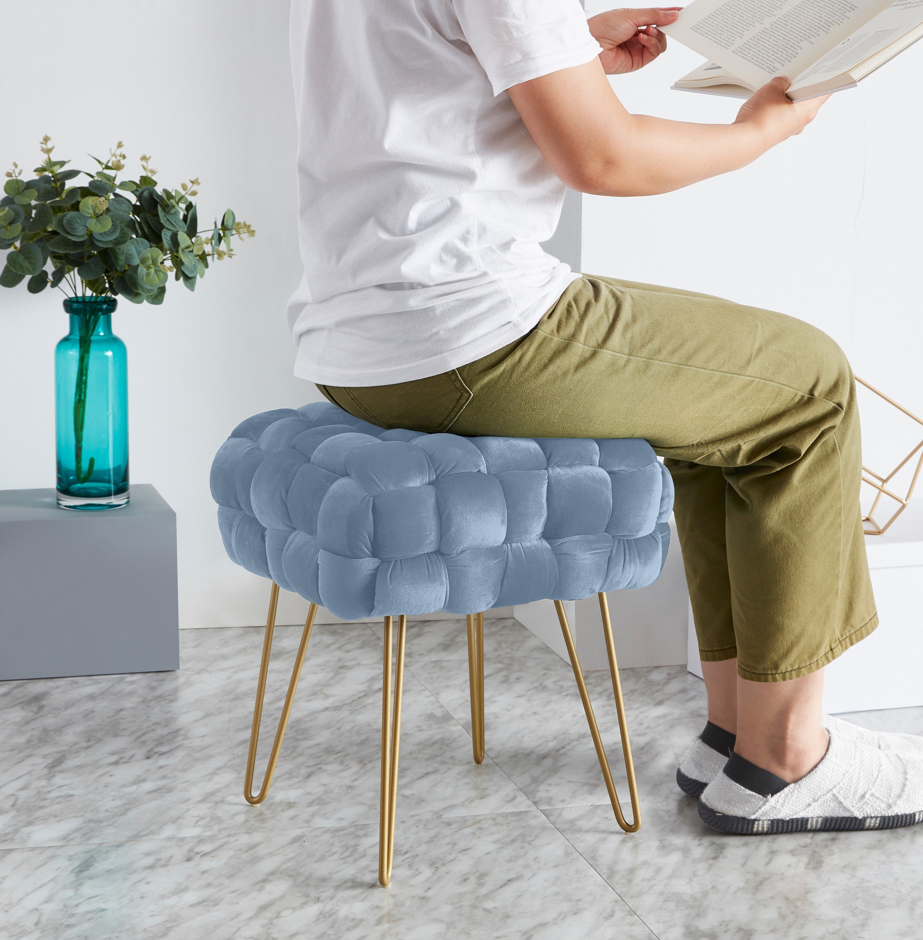 Mirage Velvet Ottoman