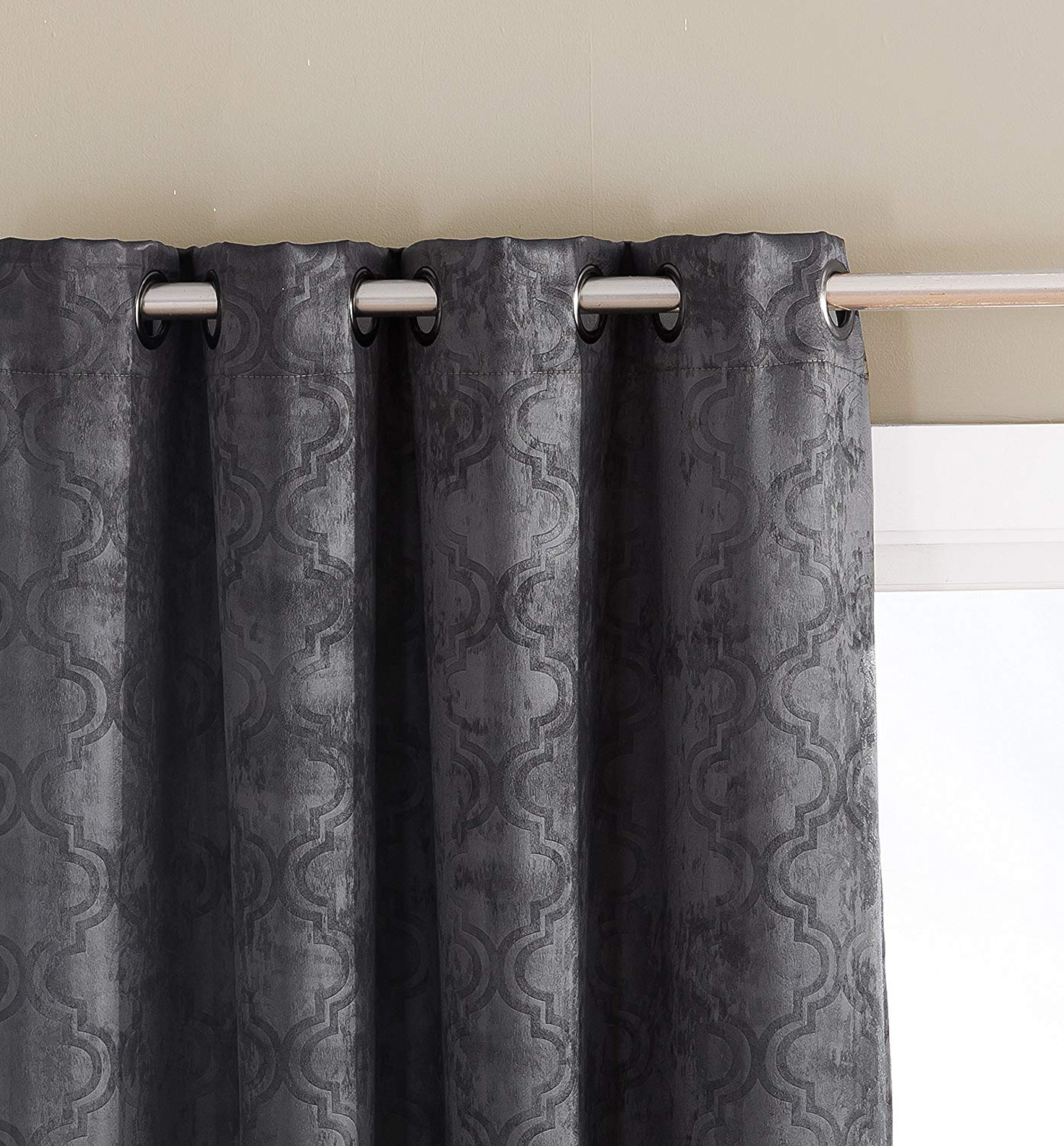 Redmont Lattice Room Darkening Grommet Curtain Panels
