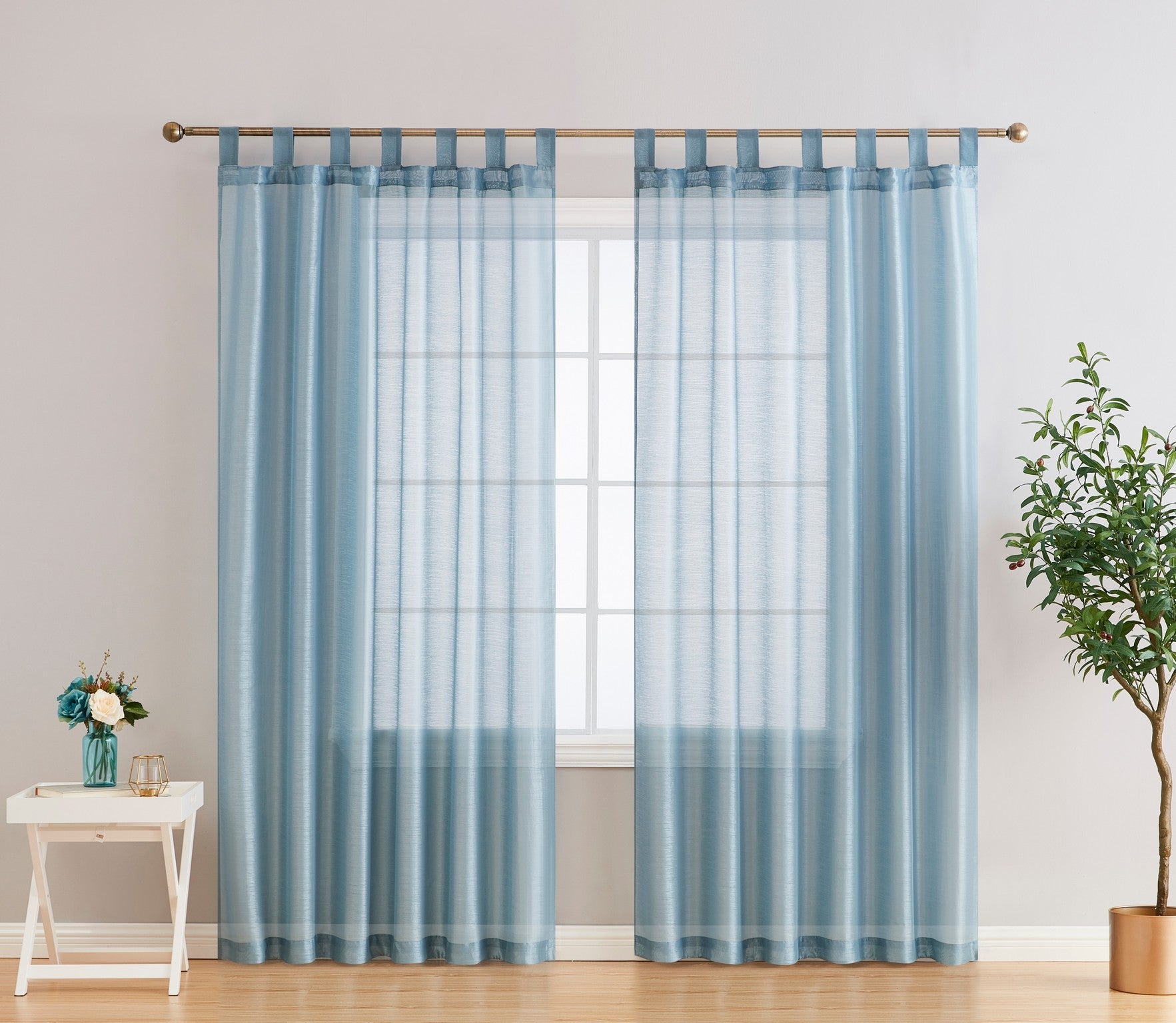 Addison Semi-Sheer Tab Top Curtain Panels