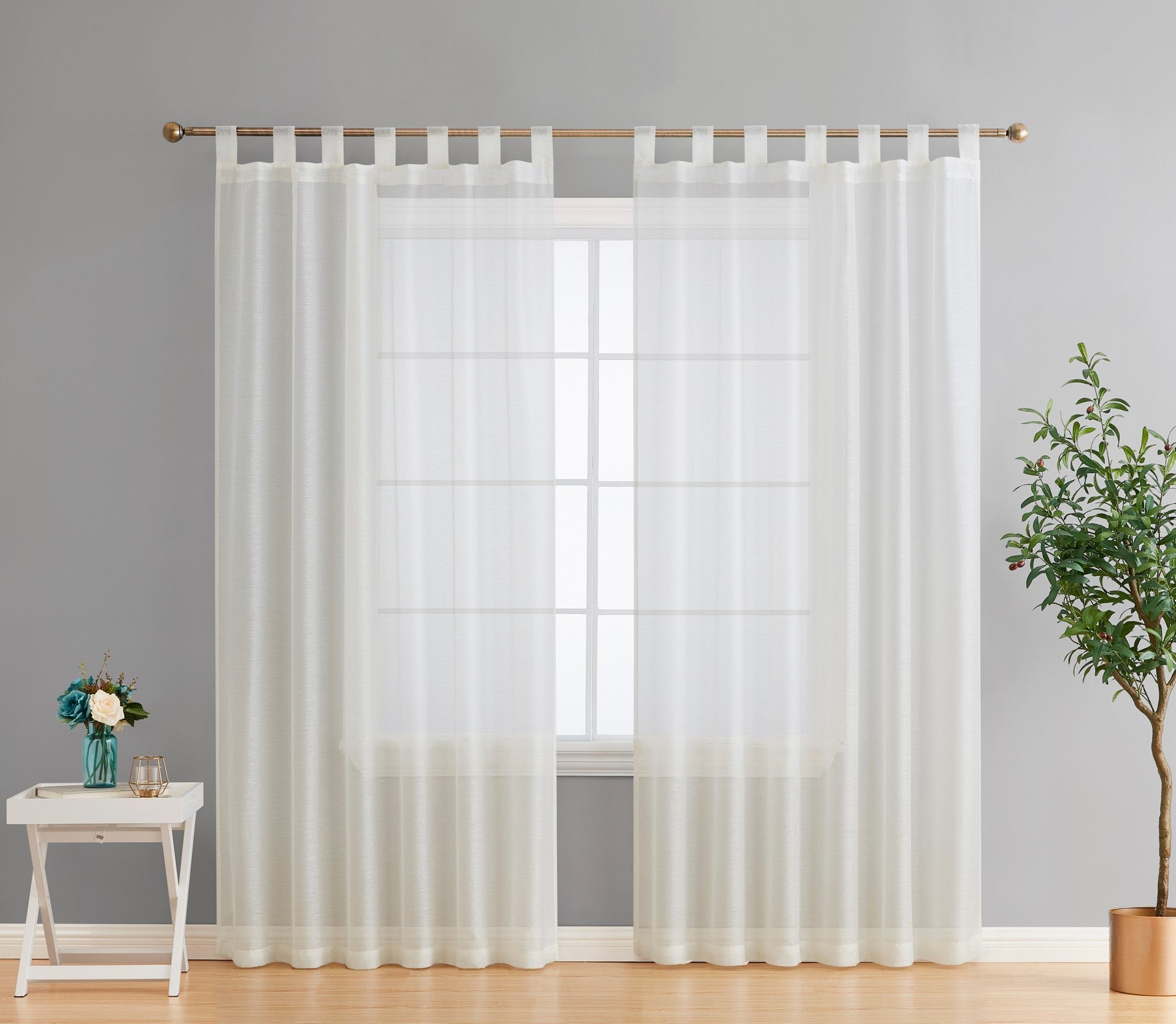 Addison Semi-Sheer Tab Top Curtain Panels