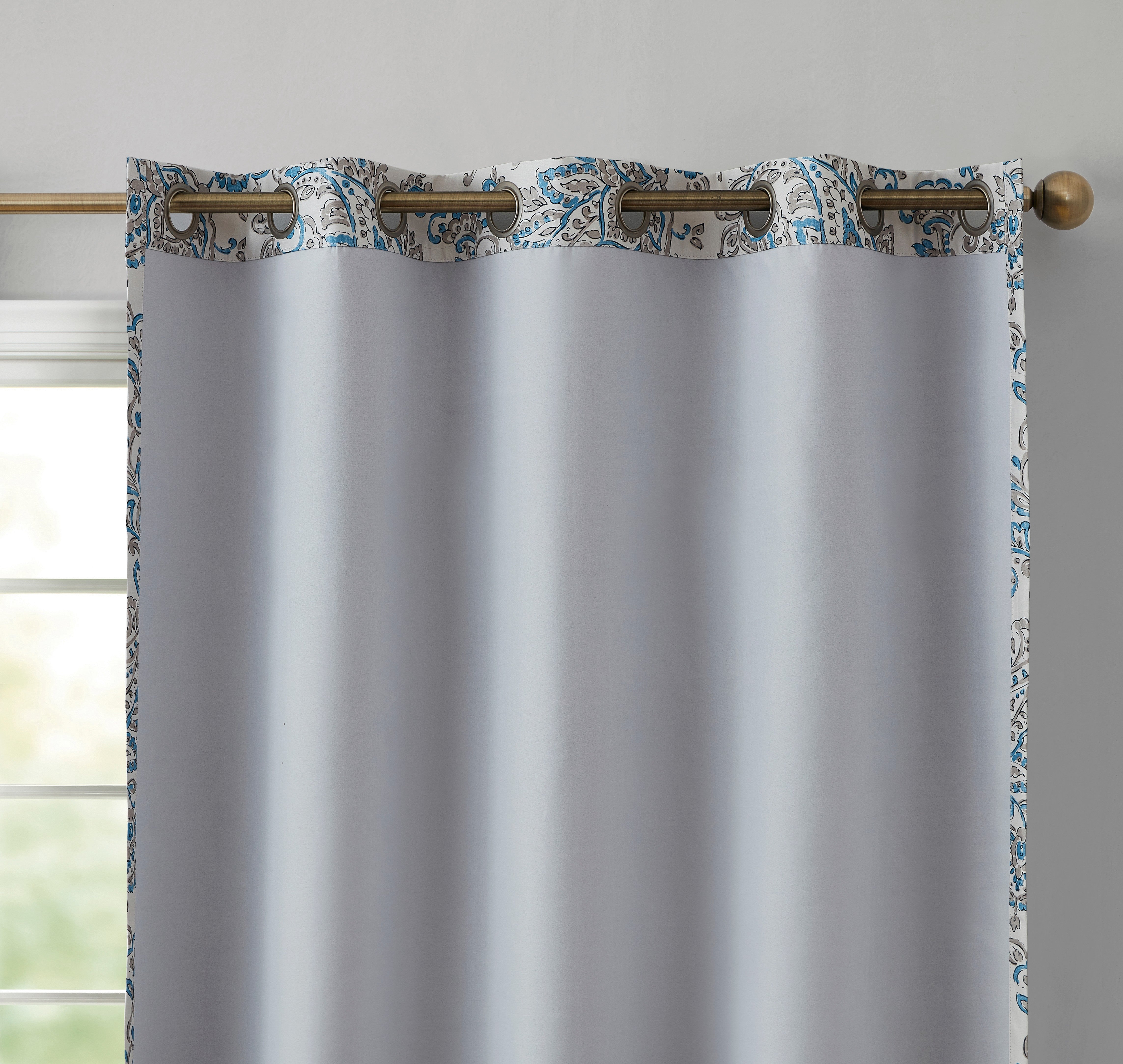 Amalfi Paisley 100% Blackout Grommet Curtain Panels