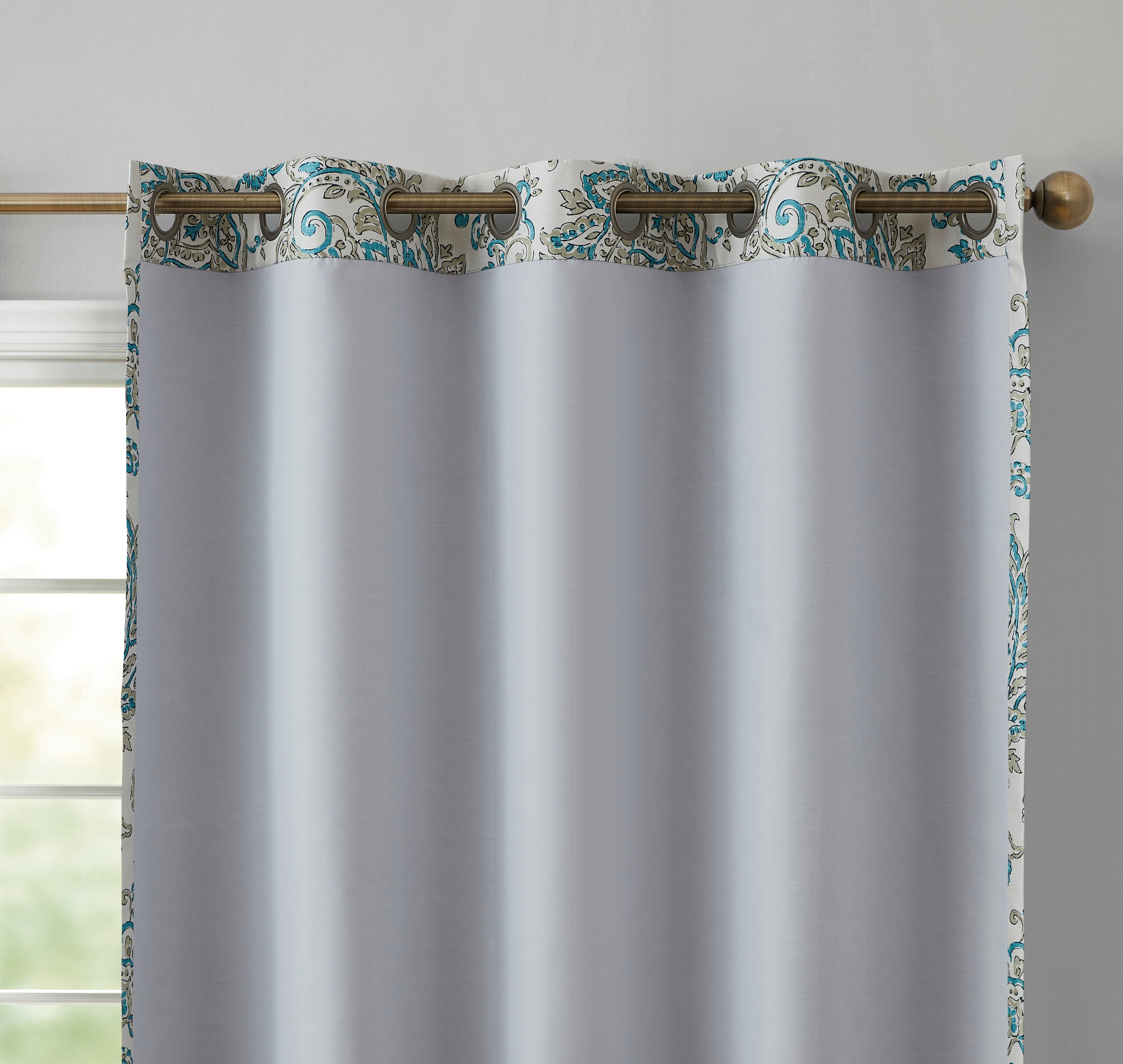 Amalfi Paisley 100% Blackout Grommet Curtain Panels